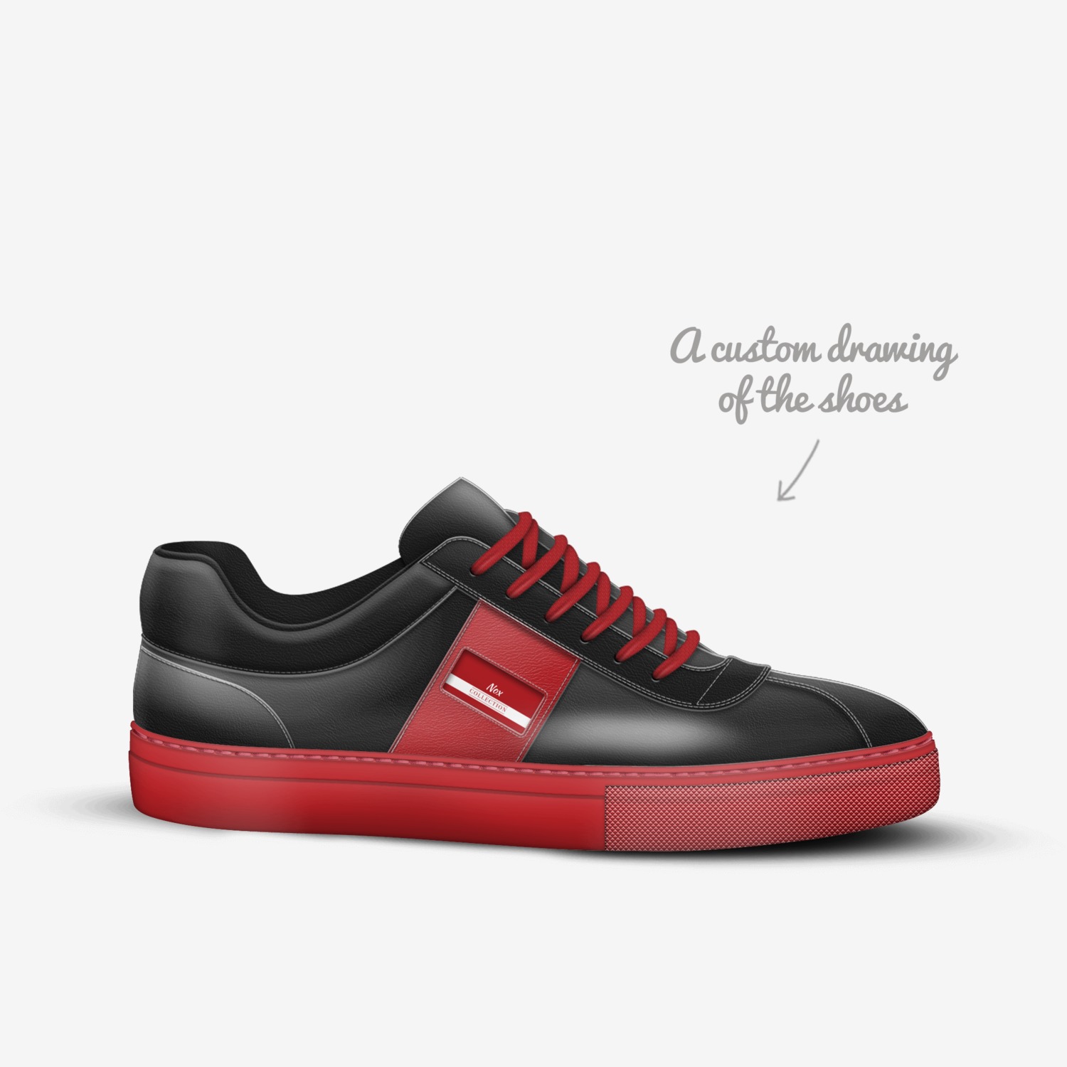 Nox custom made in Italy shoes by Justas Ostasevicius | Sketch view