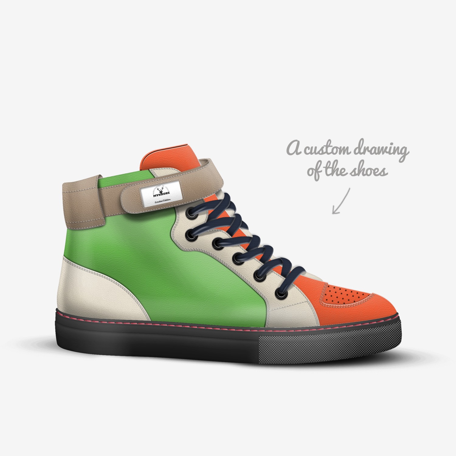 myshore custom made in Italy shoes by Jake Evans | Sketch view