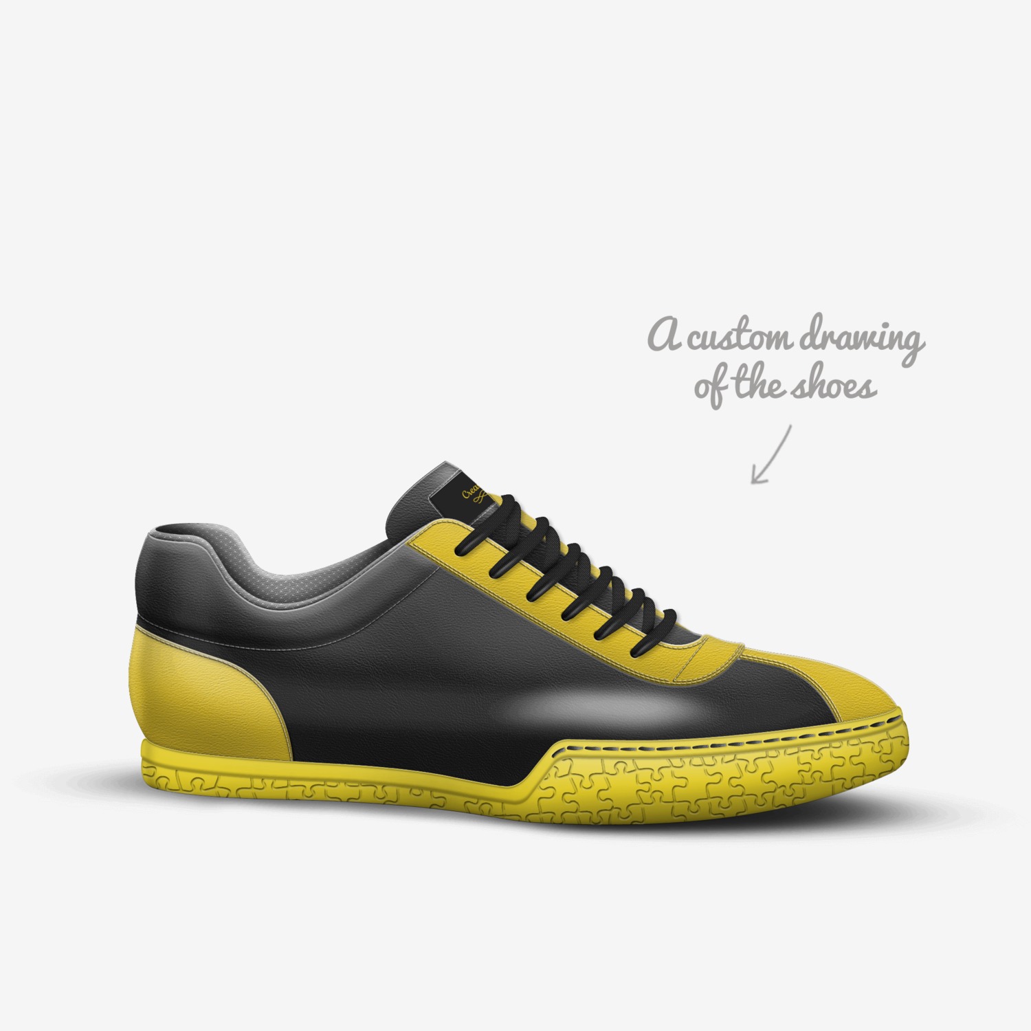 Crease custom made in Italy shoes by Quentin Adams | Sketch view