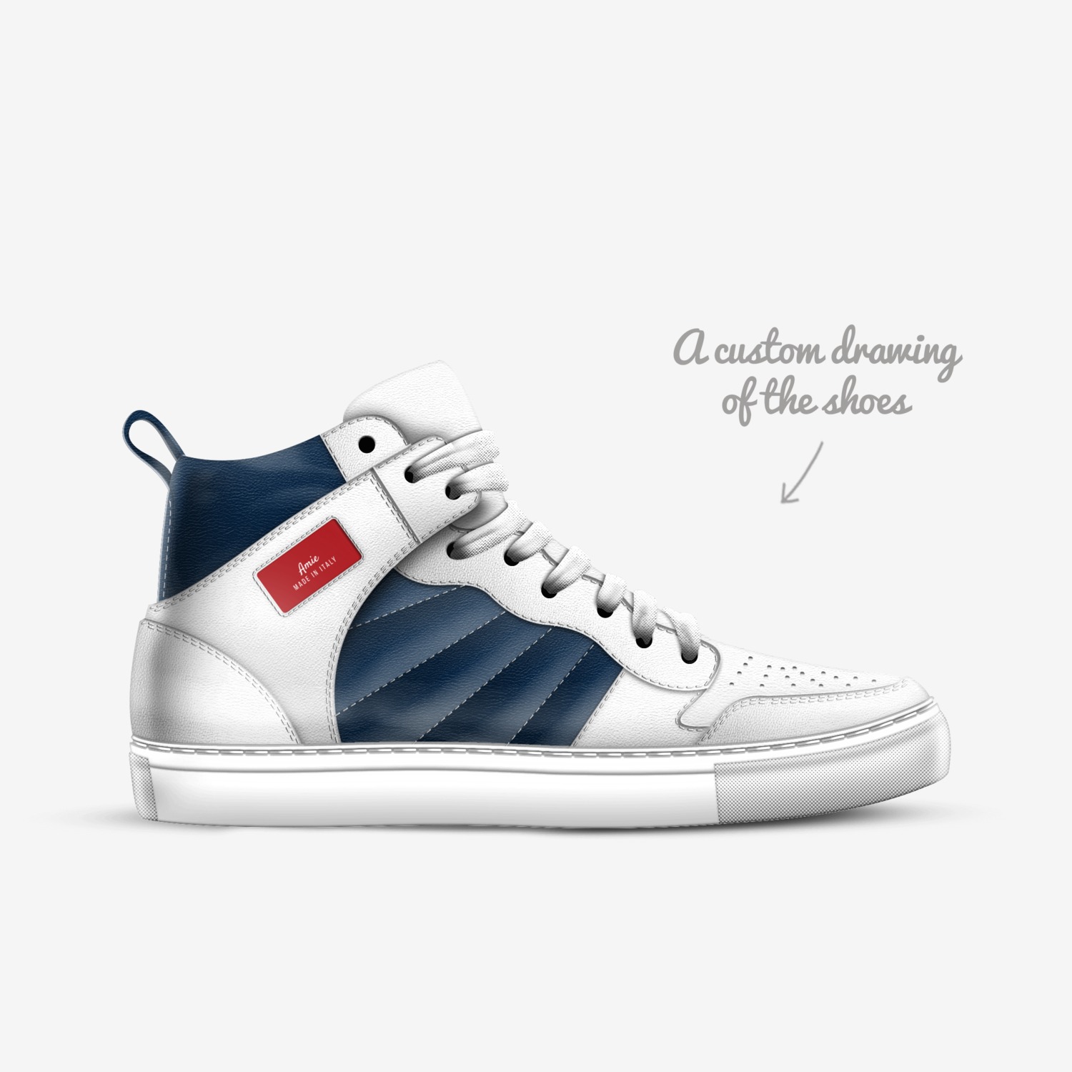 Amy custom made in Italy shoes by Amy Alicw | Sketch view