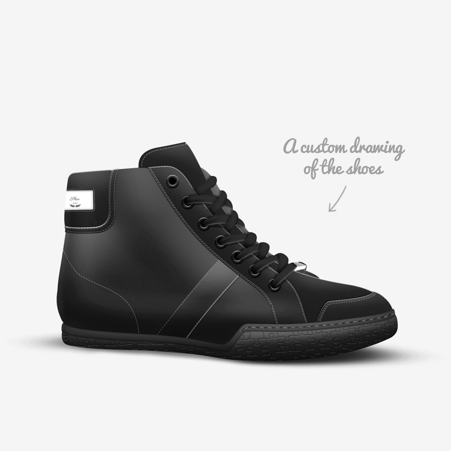 Shoo  custom made in Italy shoes by Tony Colen | Sketch view