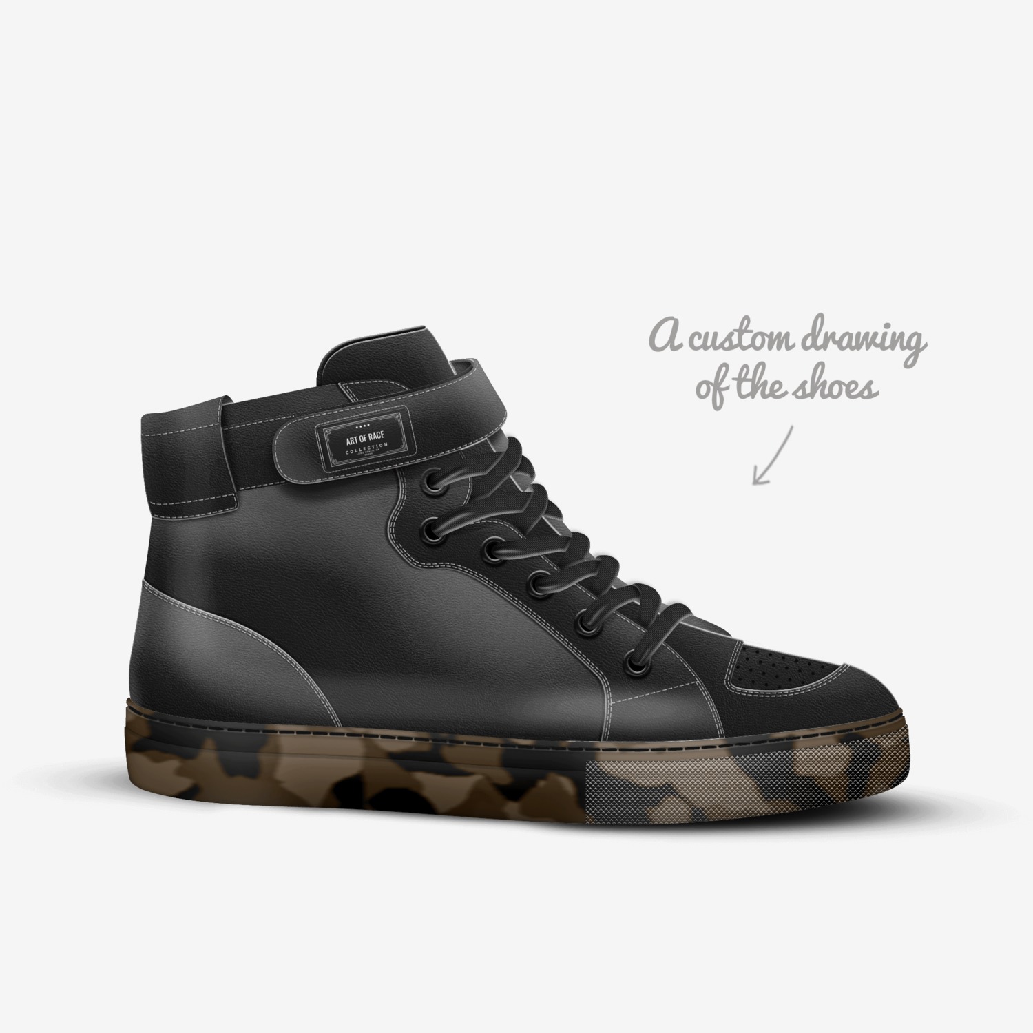 Shoes from Hell custom made in Italy shoes by Olaf Pohling | Sketch view