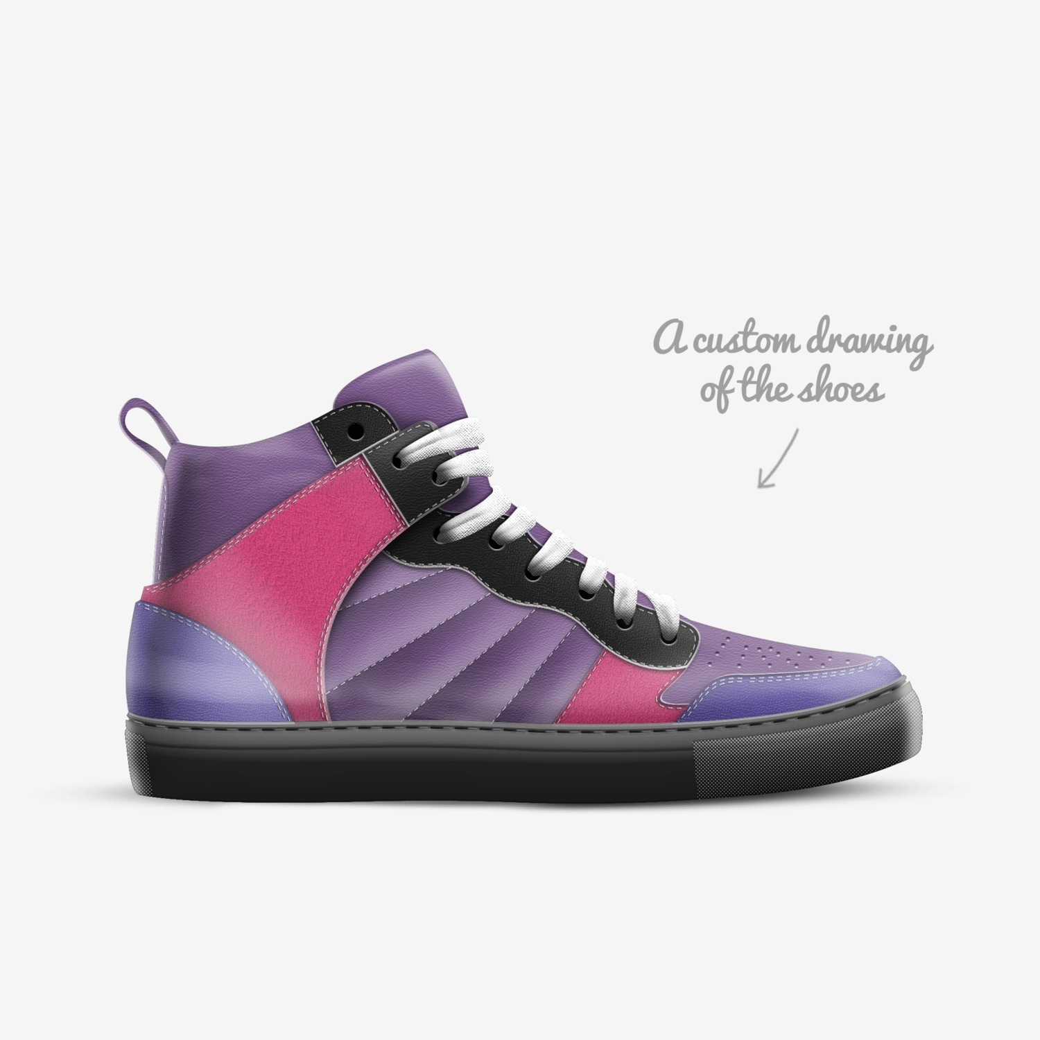 Noobs custom made in Italy shoes by Kb Hatter | Sketch view