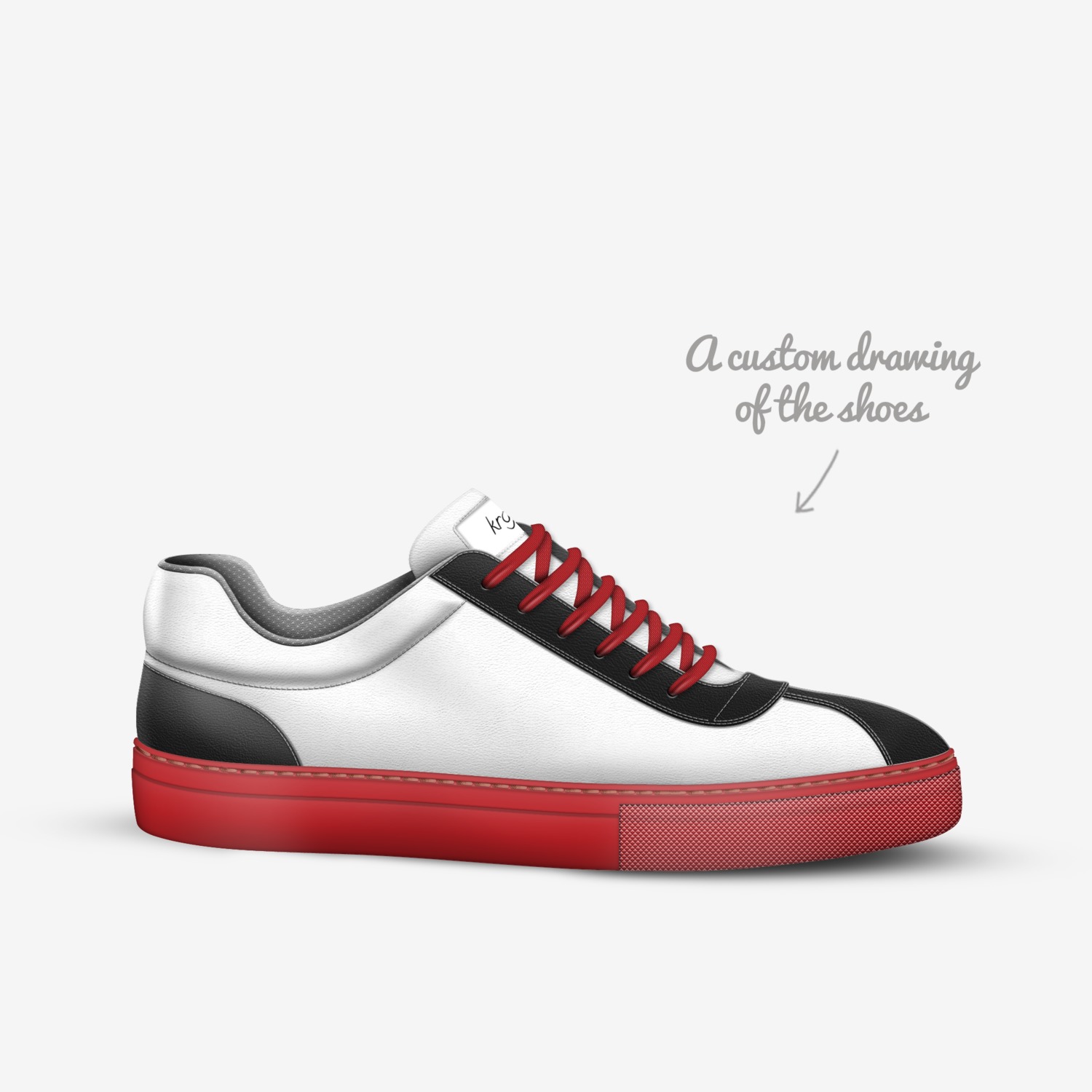 krox custom made in Italy shoes by Brahim Akarroum | Sketch view