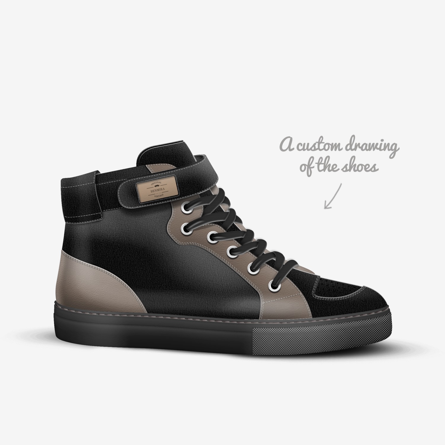 Simo el s custom made in Italy shoes by Benmira Mohamed Islem | Sketch view