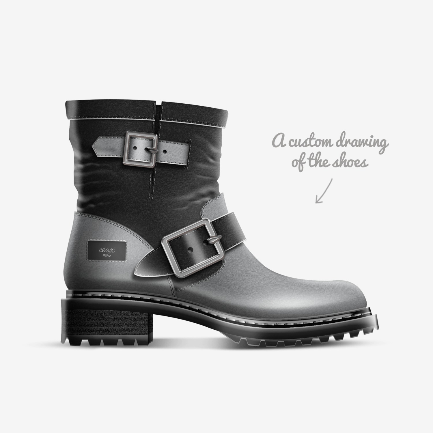 COGIC custom made in Italy shoes by Sarastine Richey | Sketch view