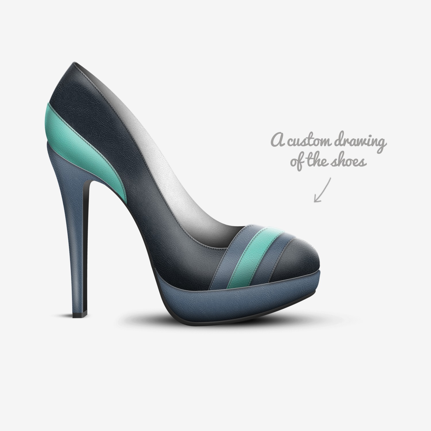 CHM custom made in Italy shoes by Sarastine Richey | Sketch view