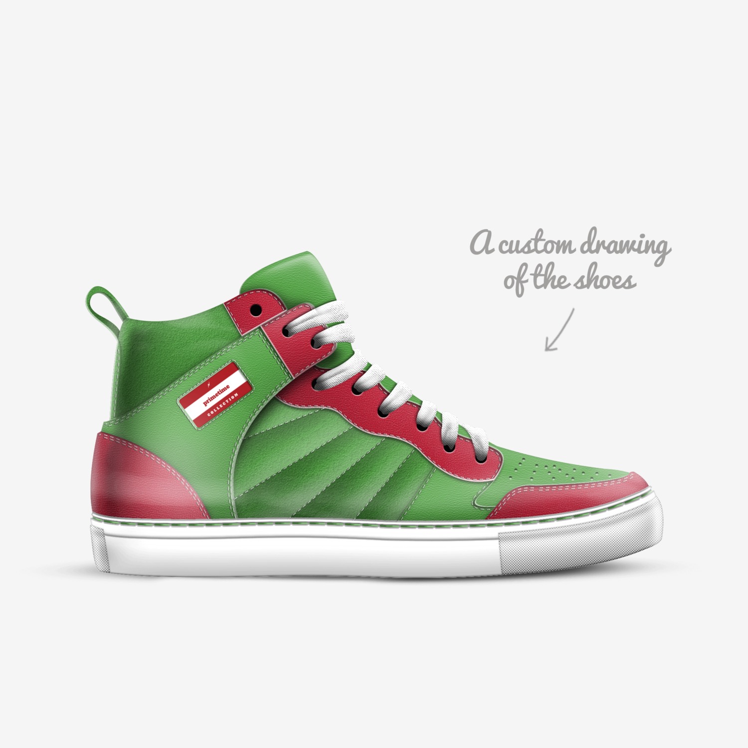 primetime custom made in Italy shoes by Rictavious | Sketch view