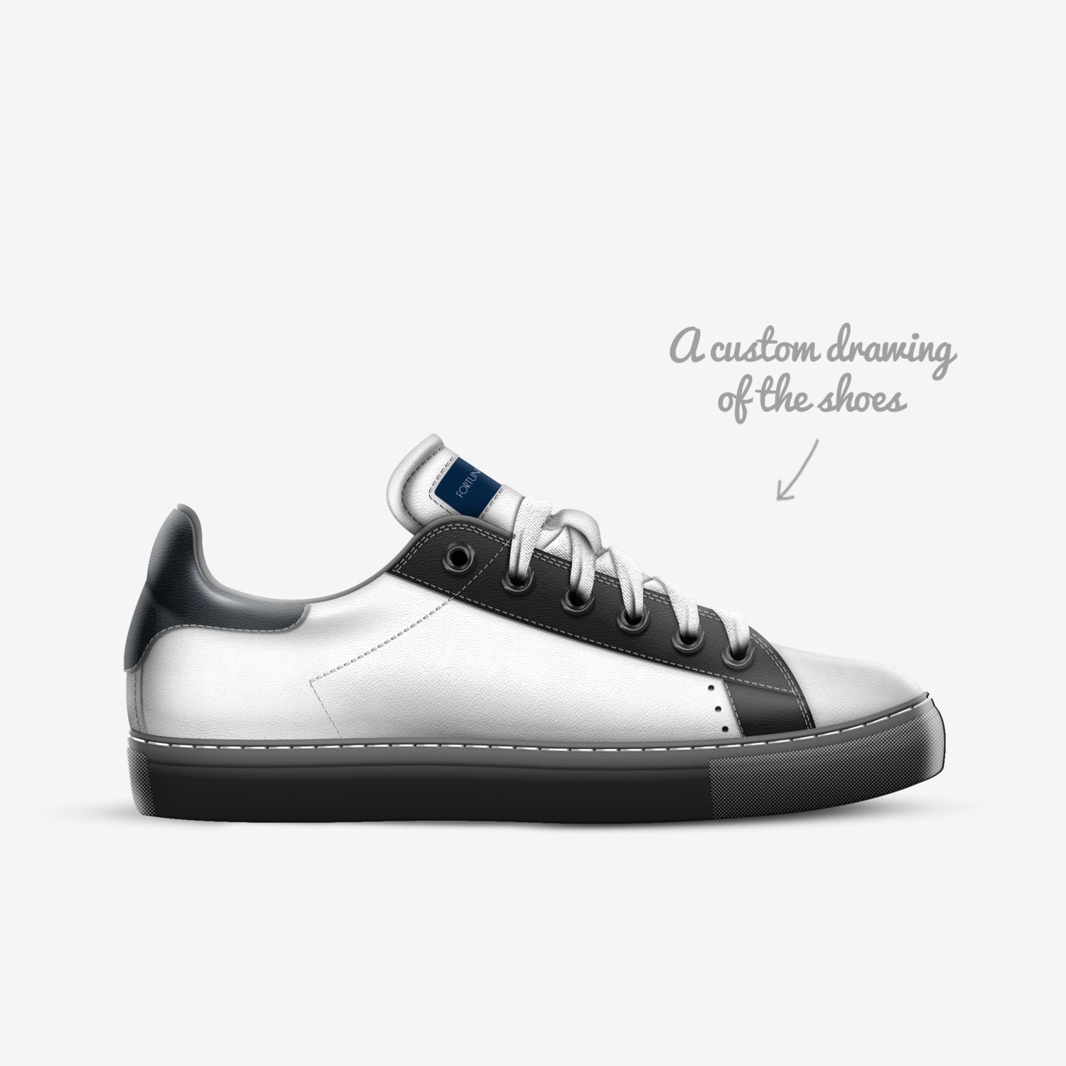 Fortuna custom made in Italy shoes by Ilyas | Sketch view
