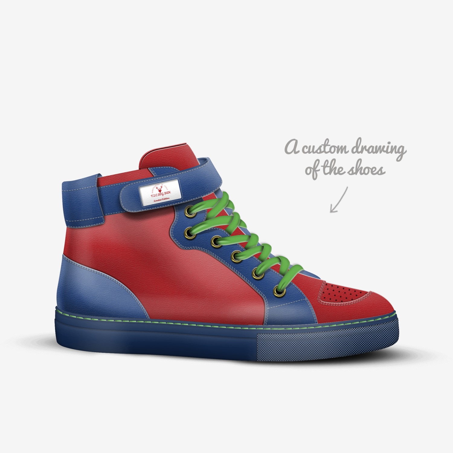 T.I.C BIG JAK custom made in Italy shoes by Jadon Alexander Kytle | Sketch view