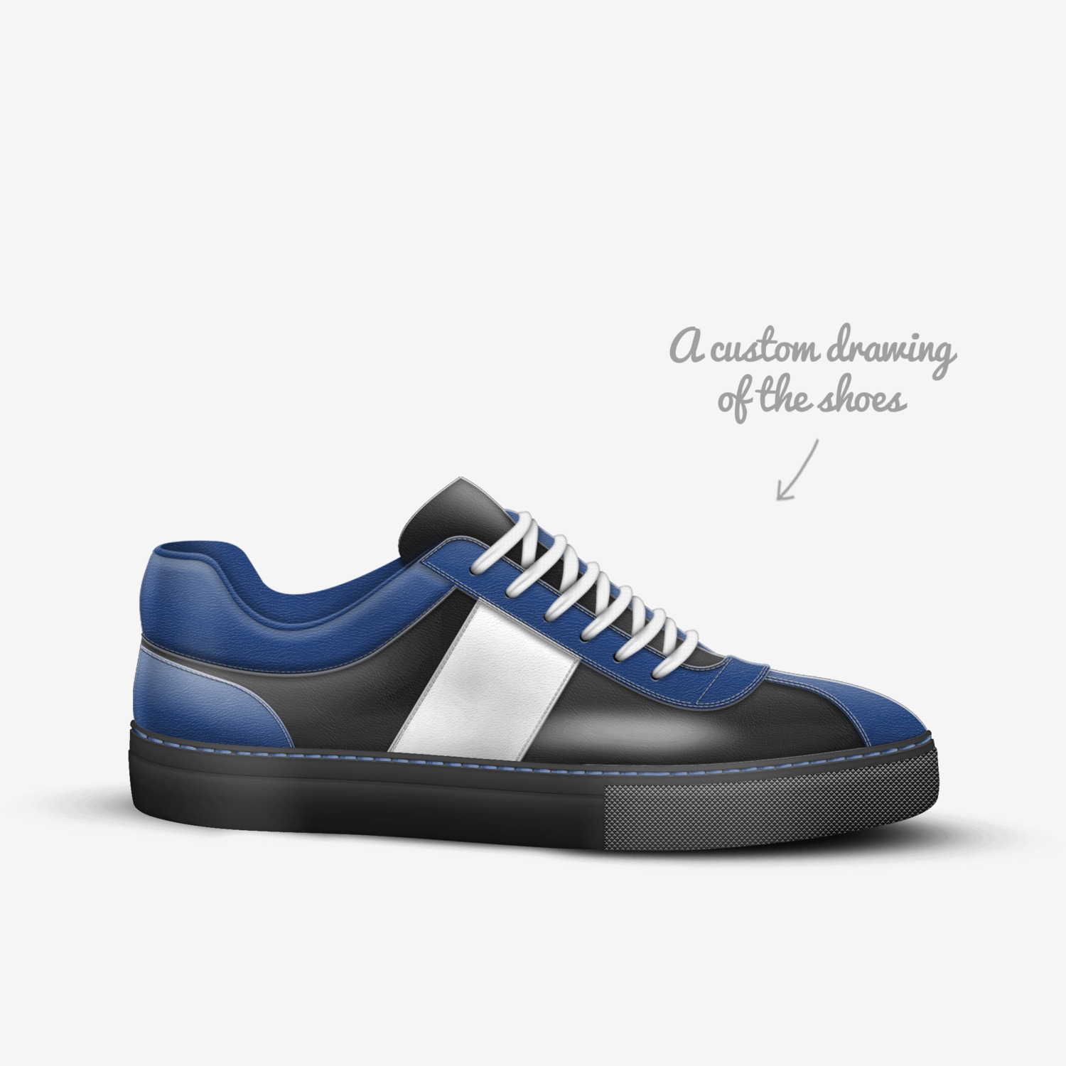 Noobs custom made in Italy shoes by Anoobus Elite | Sketch view