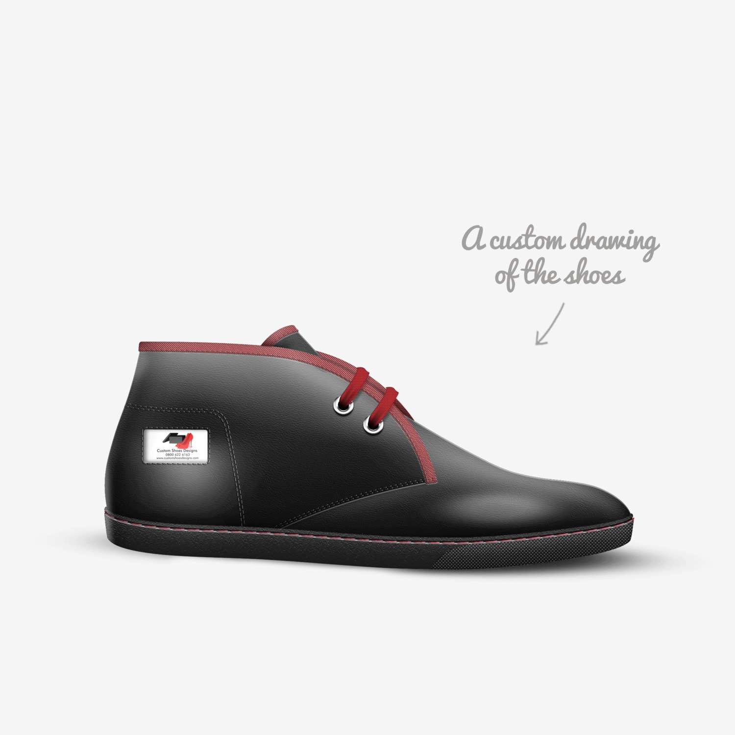 Love Life  custom made in Italy shoes by The Berry Strip Smallholding Homestead | Sketch view