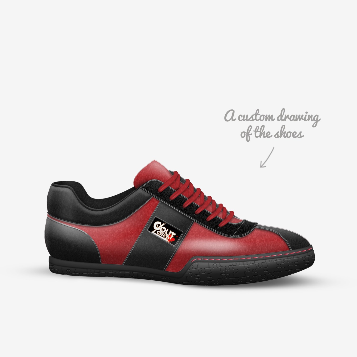 Clouts custom made in Italy shoes by John Boso | Sketch view