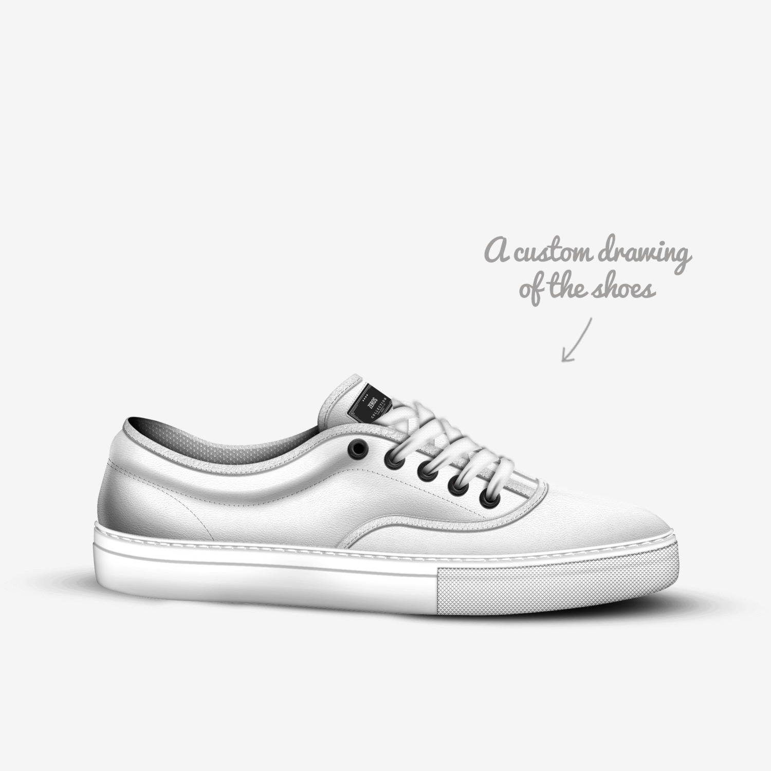 ZERO$ custom made in Italy shoes by Zakky | Sketch view