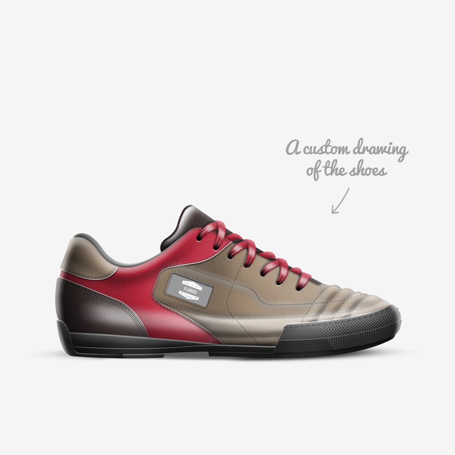 FLAKKO custom made in Italy shoes by Charlie Thrash | Sketch view