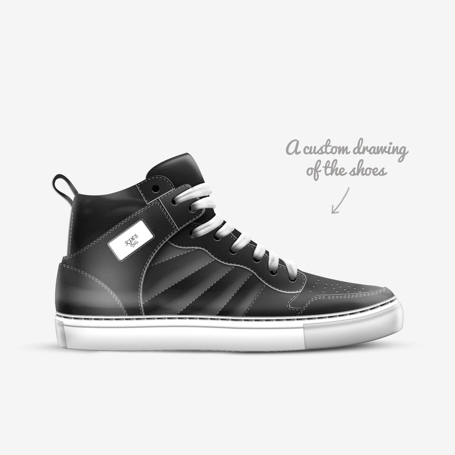 KJM'S custom made in Italy shoes by Kevin | Sketch view