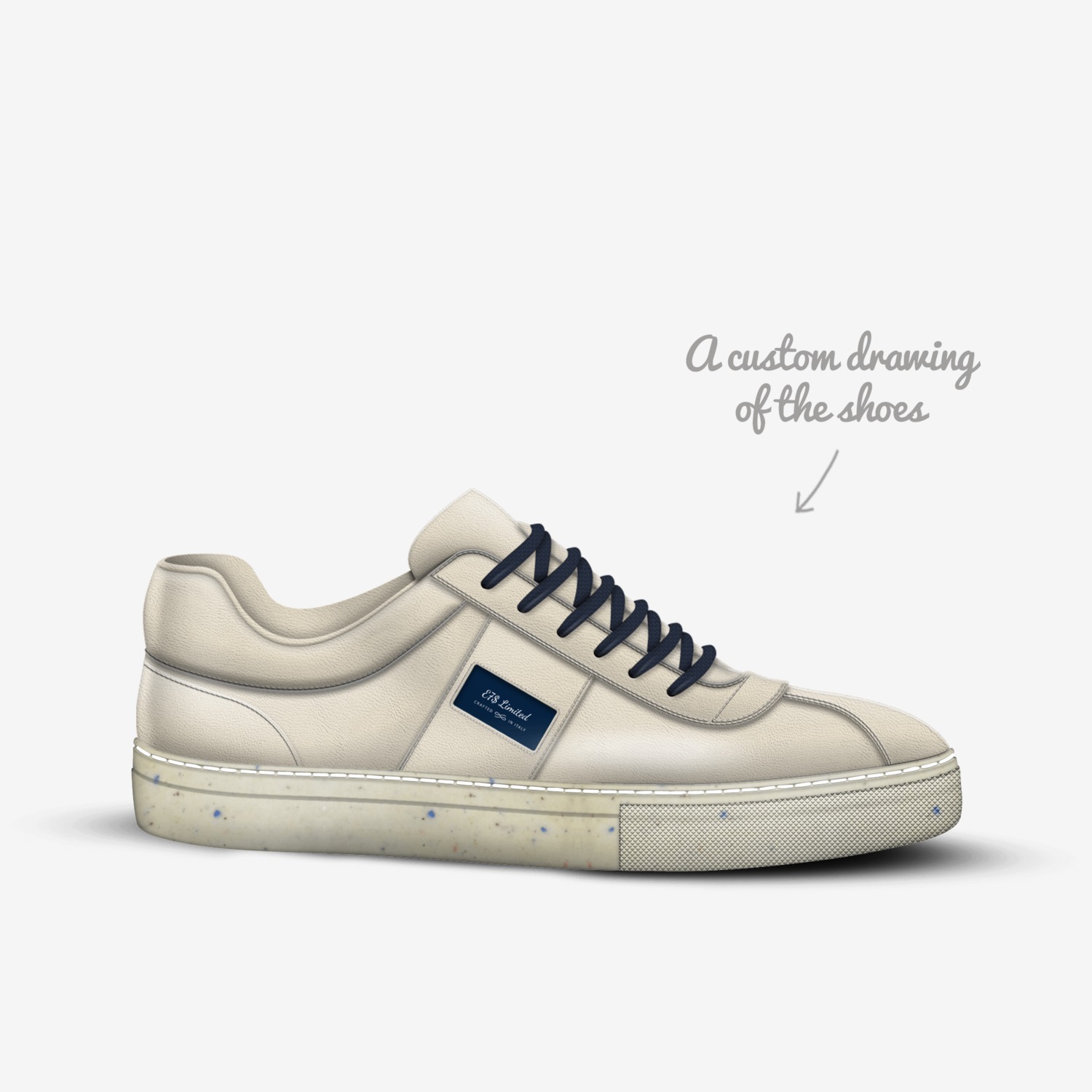 E7$ Limited custom made in Italy shoes by Lateef Williams | Sketch view