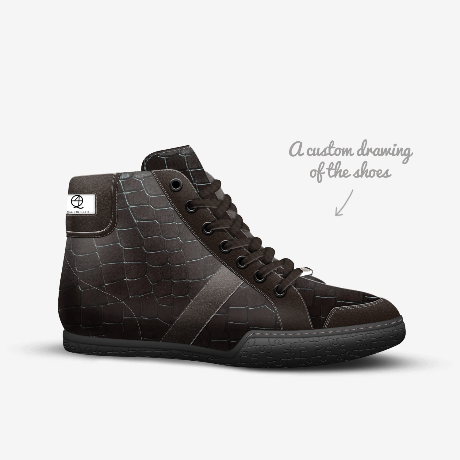 Quattrocchi custom made in Italy shoes by Thomas Quattrocchi | Sketch view