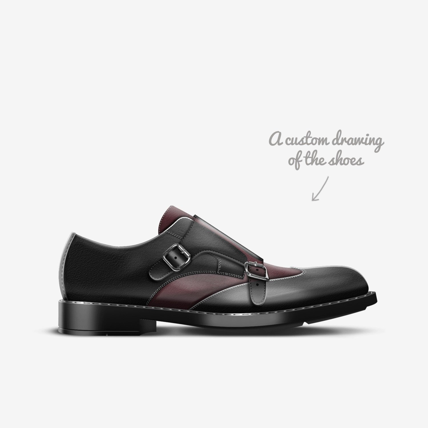 des second custom made in Italy shoes by Desirae Pyle | Sketch view