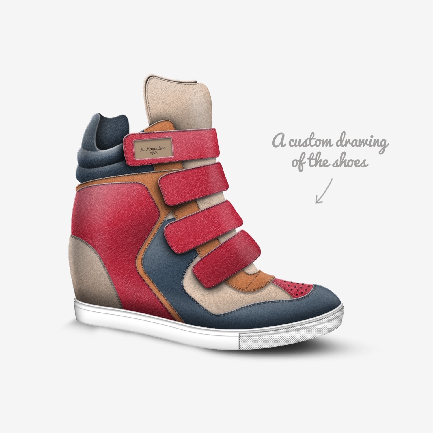 M. Magdalene  custom made in Italy shoes by Lashawn Butler | Sketch view