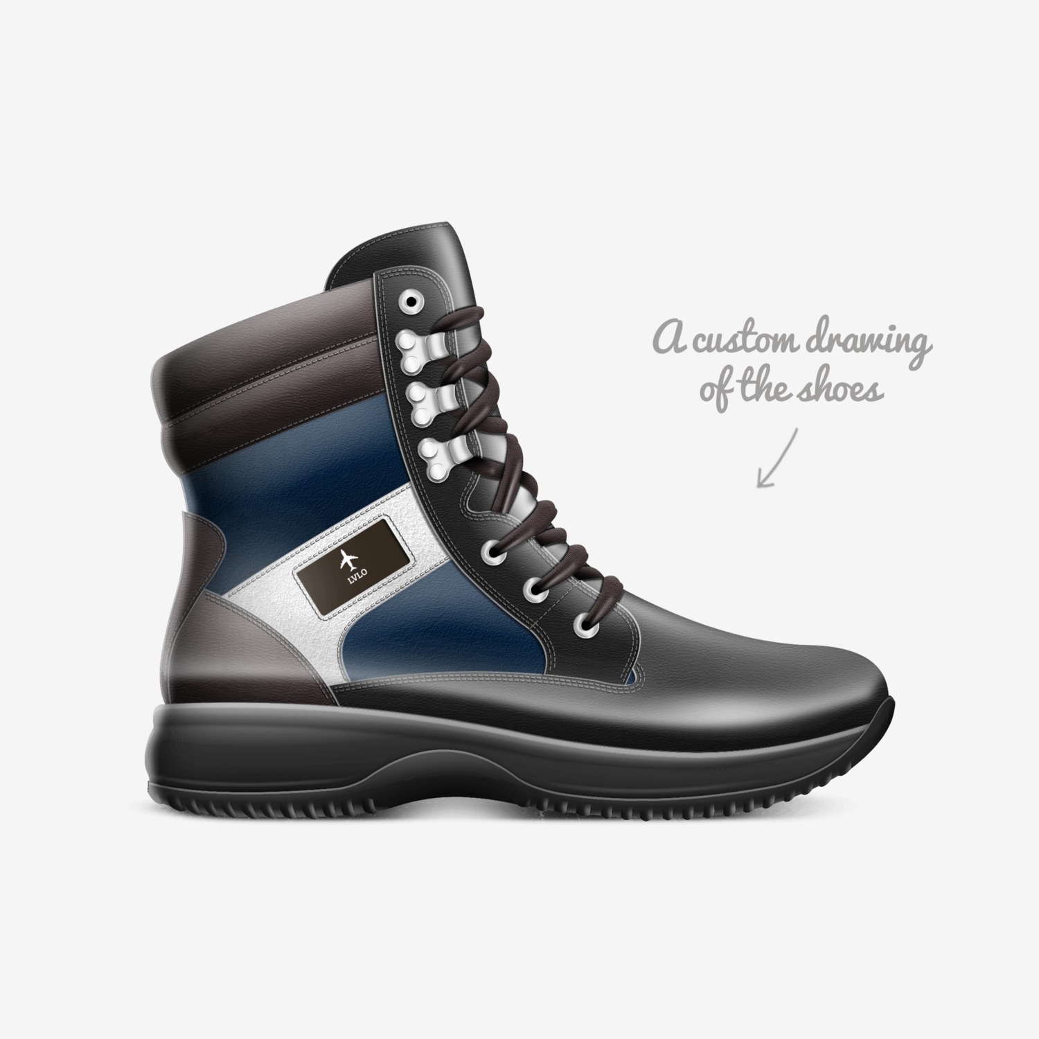 LVLO custom made in Italy shoes by Luis Tello | Sketch view