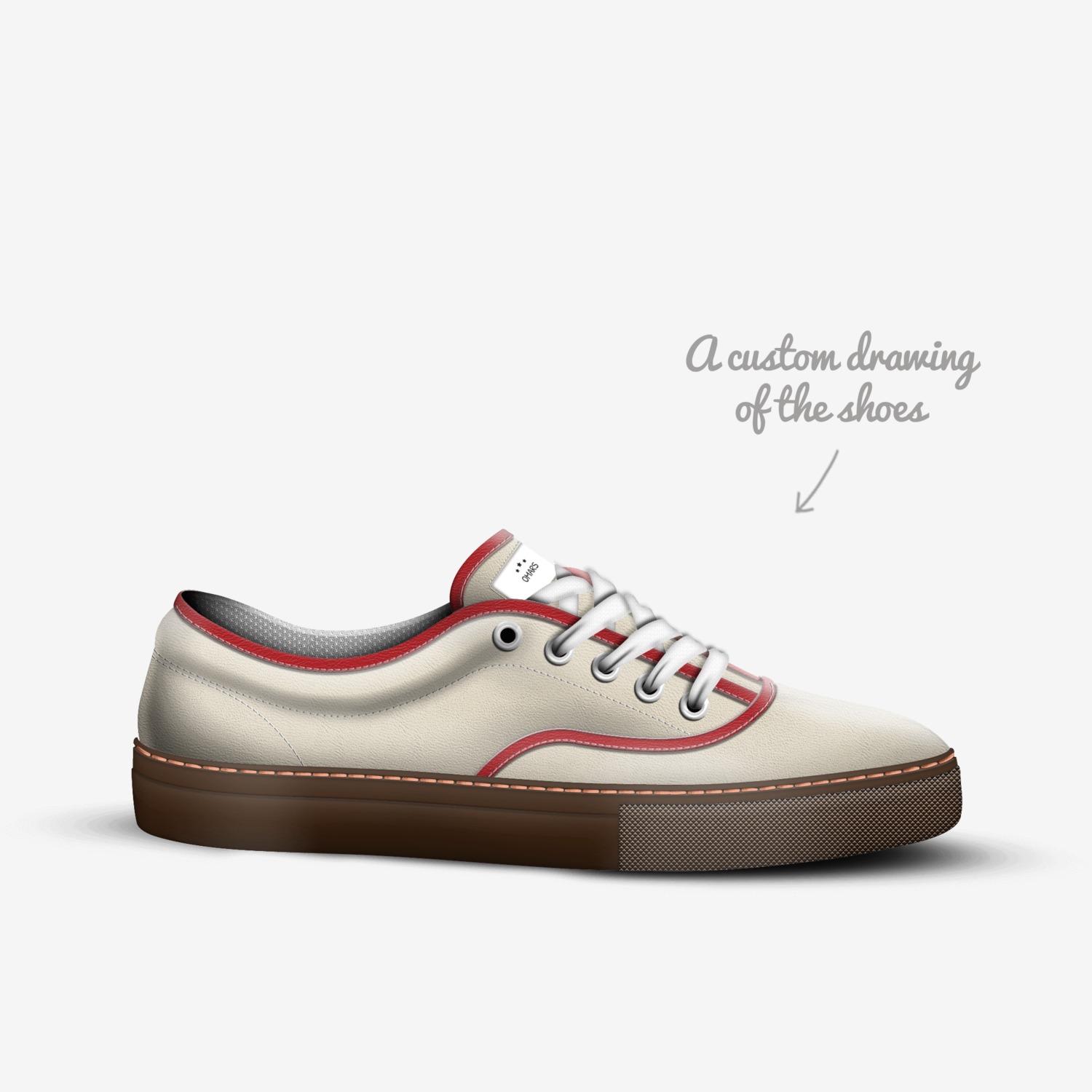 Omars custom made in Italy shoes by Kobby Asante | Sketch view
