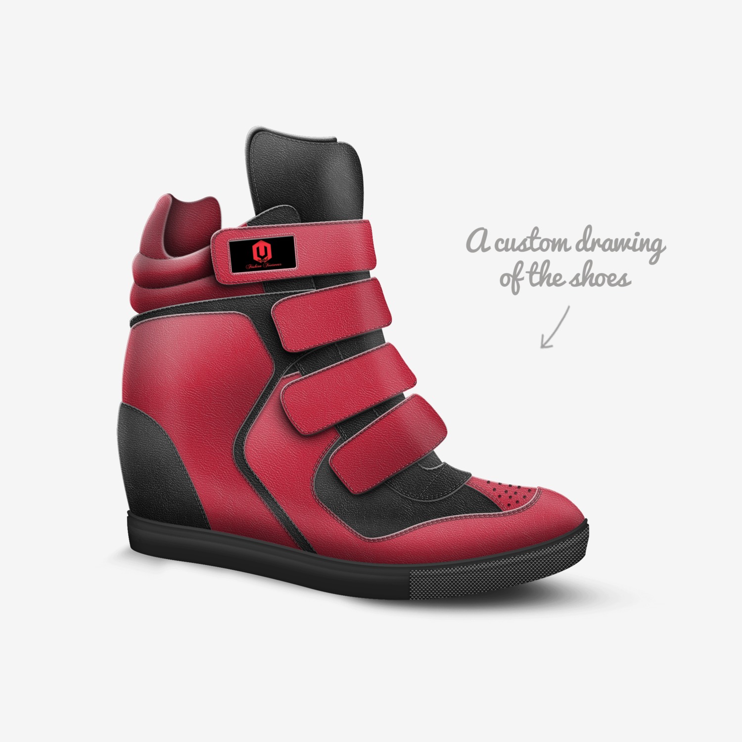 De'Nice Stylz custom made in Italy shoes by Natasha Robinson | Sketch view