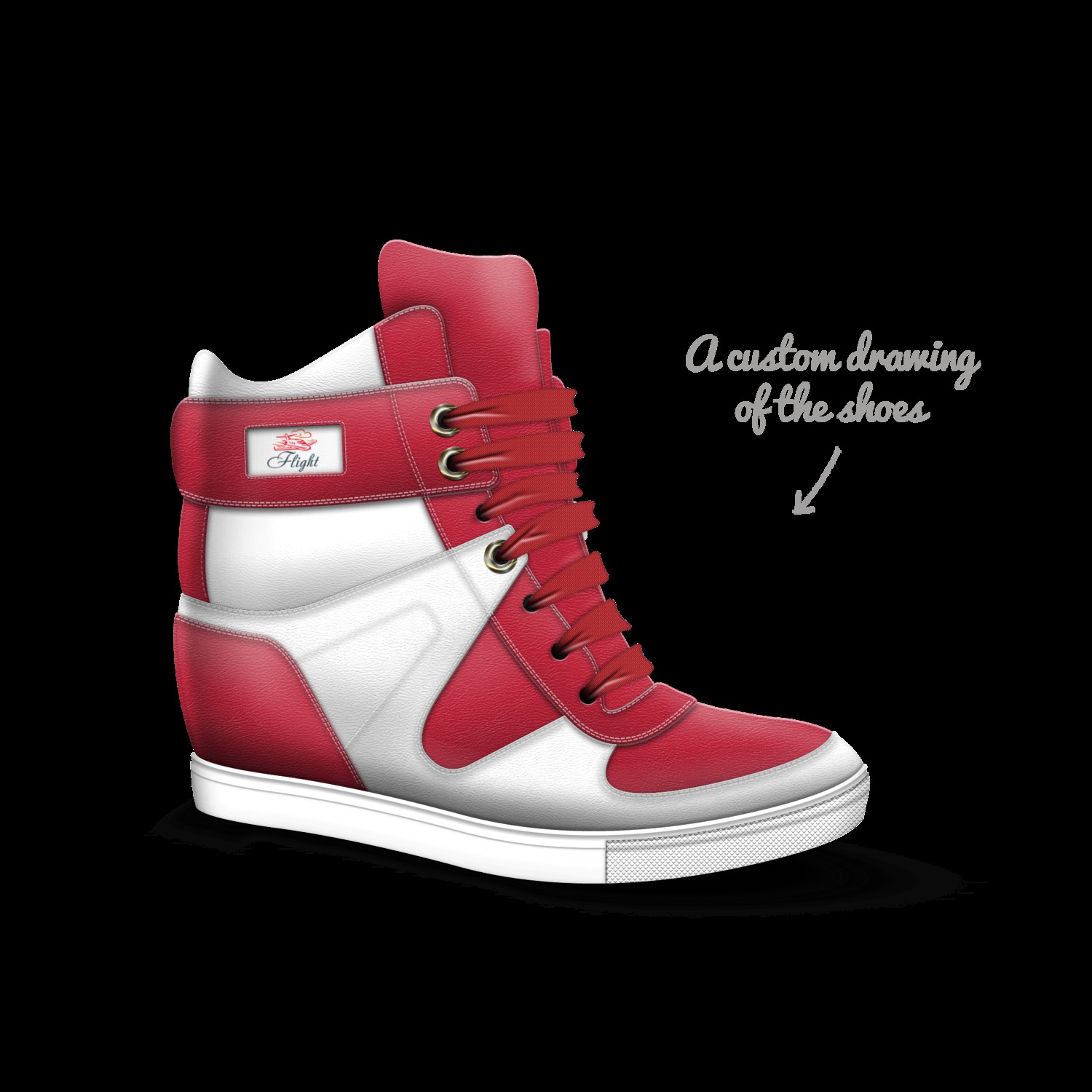 Red and sale cream shoes