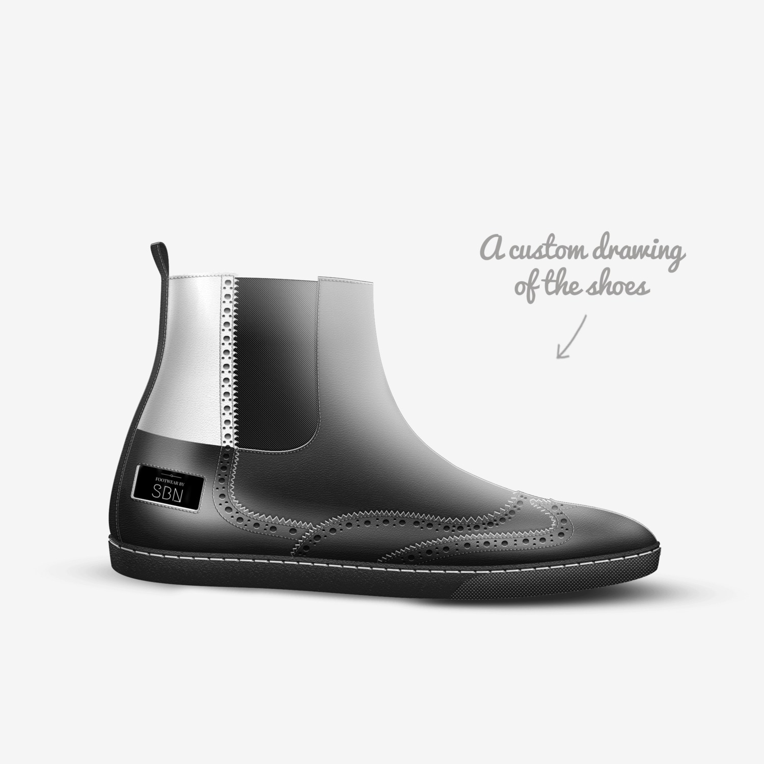SBN FOOTWEAR custom made in Italy shoes by Style By Nicky | Sketch view