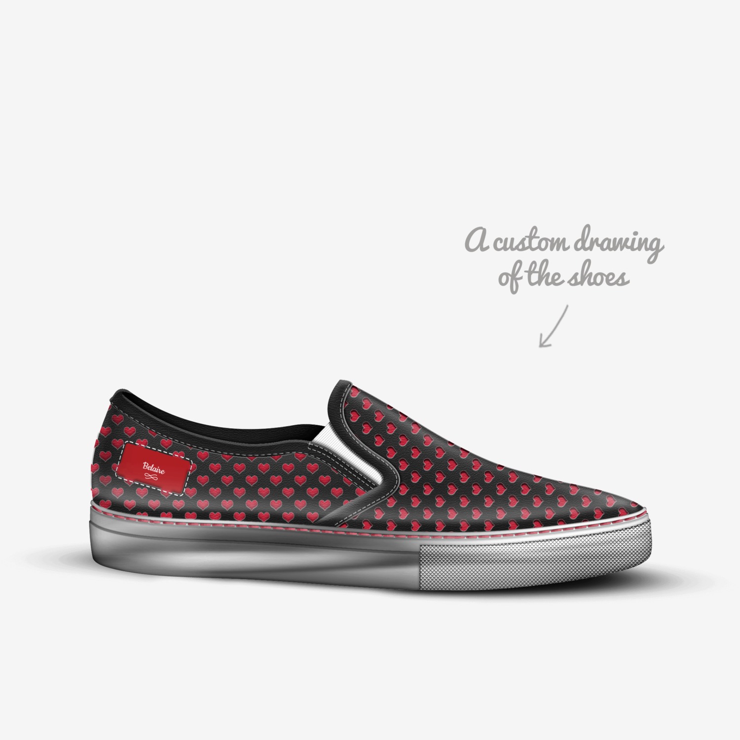 Belaire custom made in Italy shoes by Moffatt Gordon | Sketch view