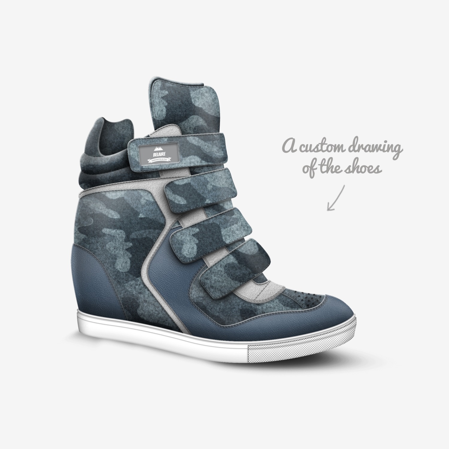 Belaire custom made in Italy shoes by Moffatt Gordon | Sketch view