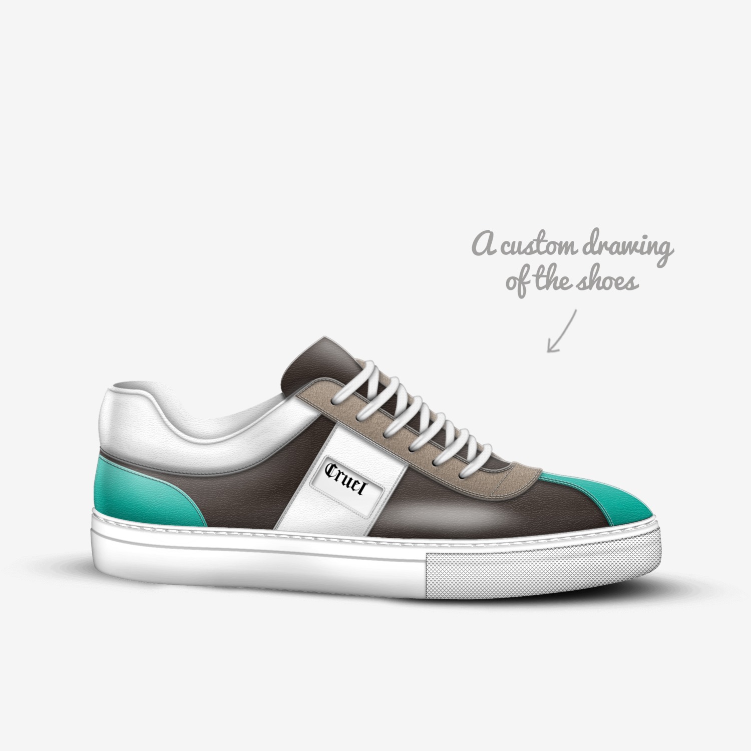 7107 Soles CRUEL custom made in Italy shoes by Bam Valencia | Sketch view