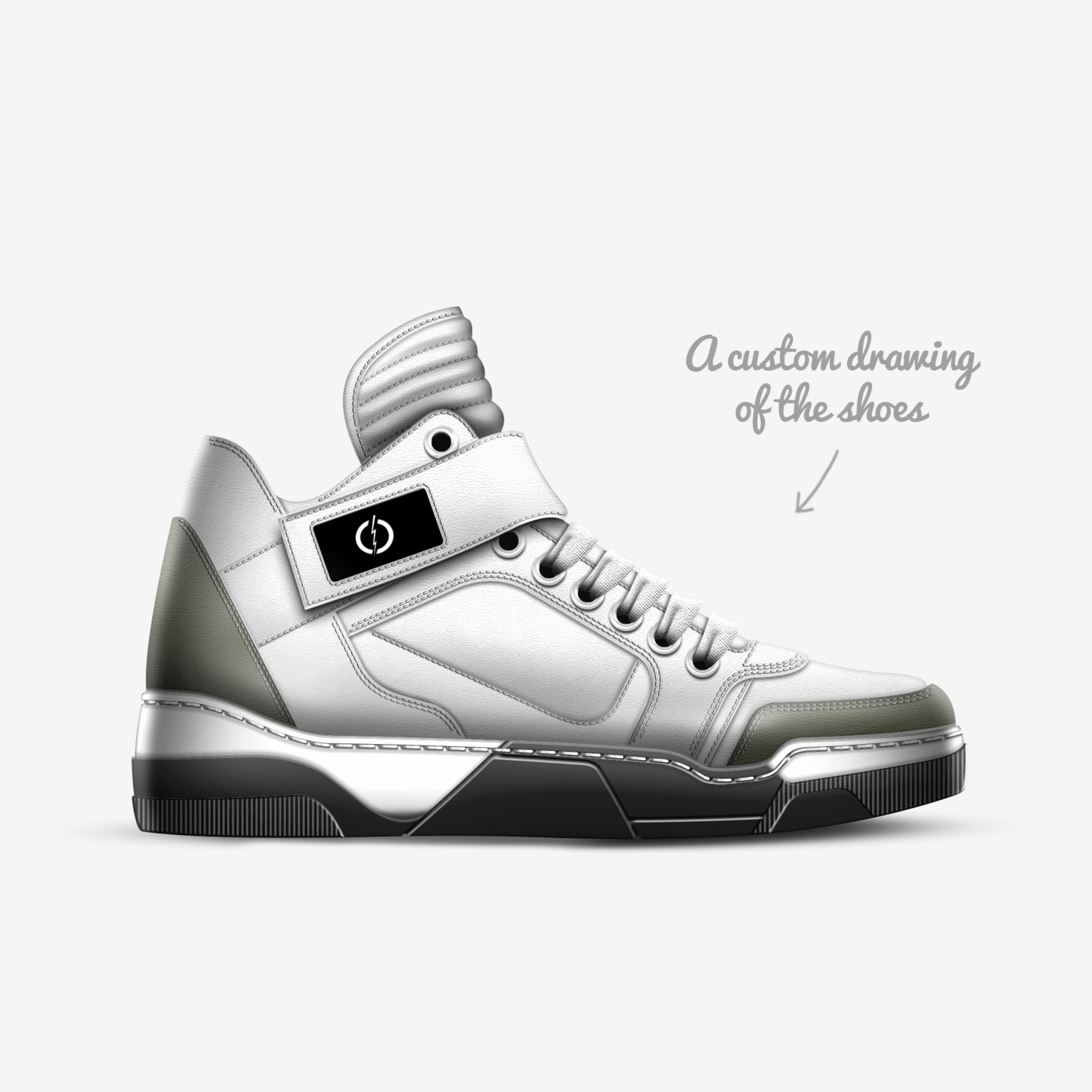 GSD custom made in Italy shoes by Najee Bissoon | Sketch view