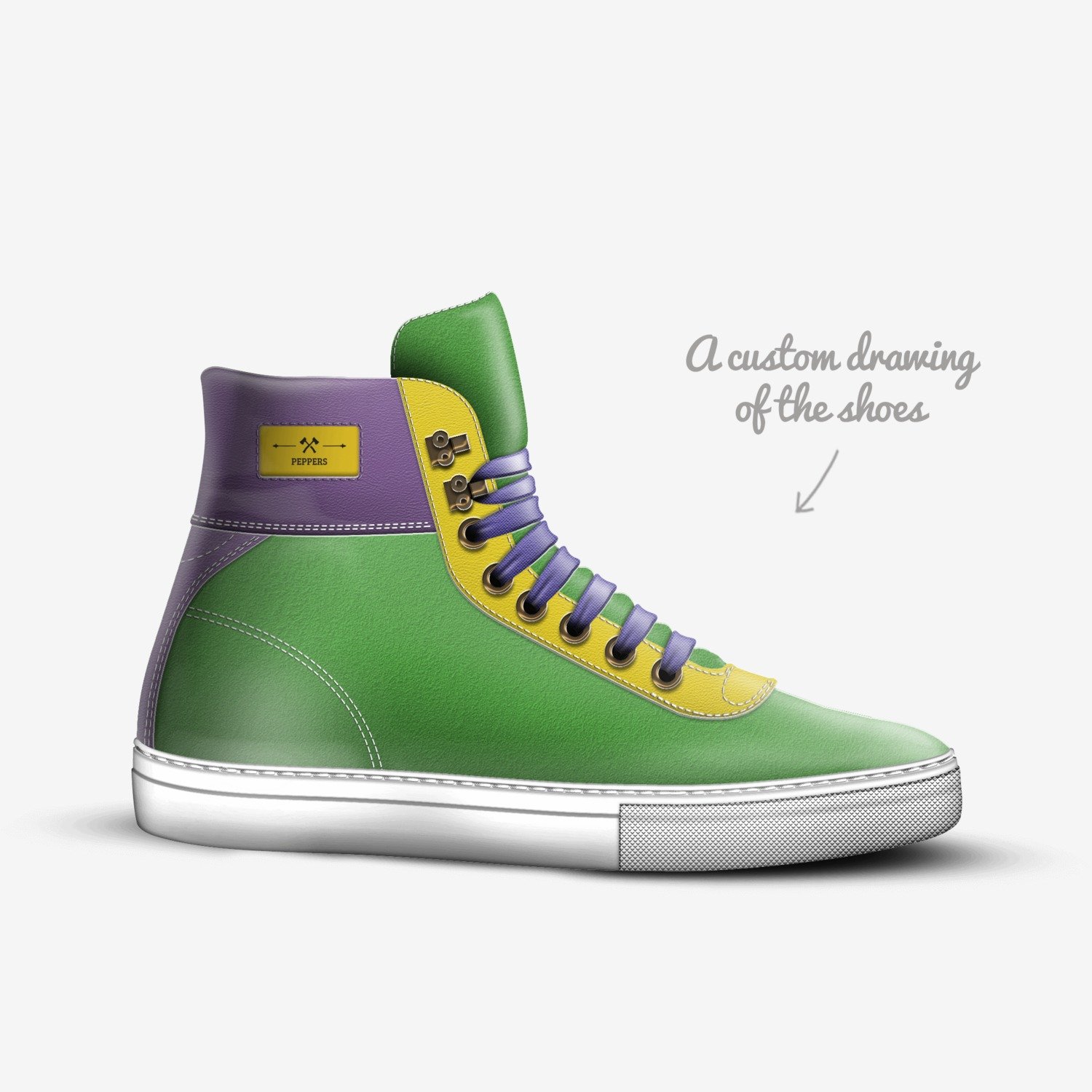 Gcash  custom made in Italy shoes by Geno Cash | Sketch view