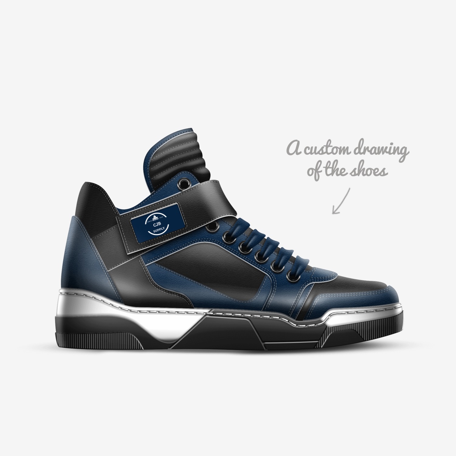 CJB3 custom made in Italy shoes by Cameron Bailey | Sketch view