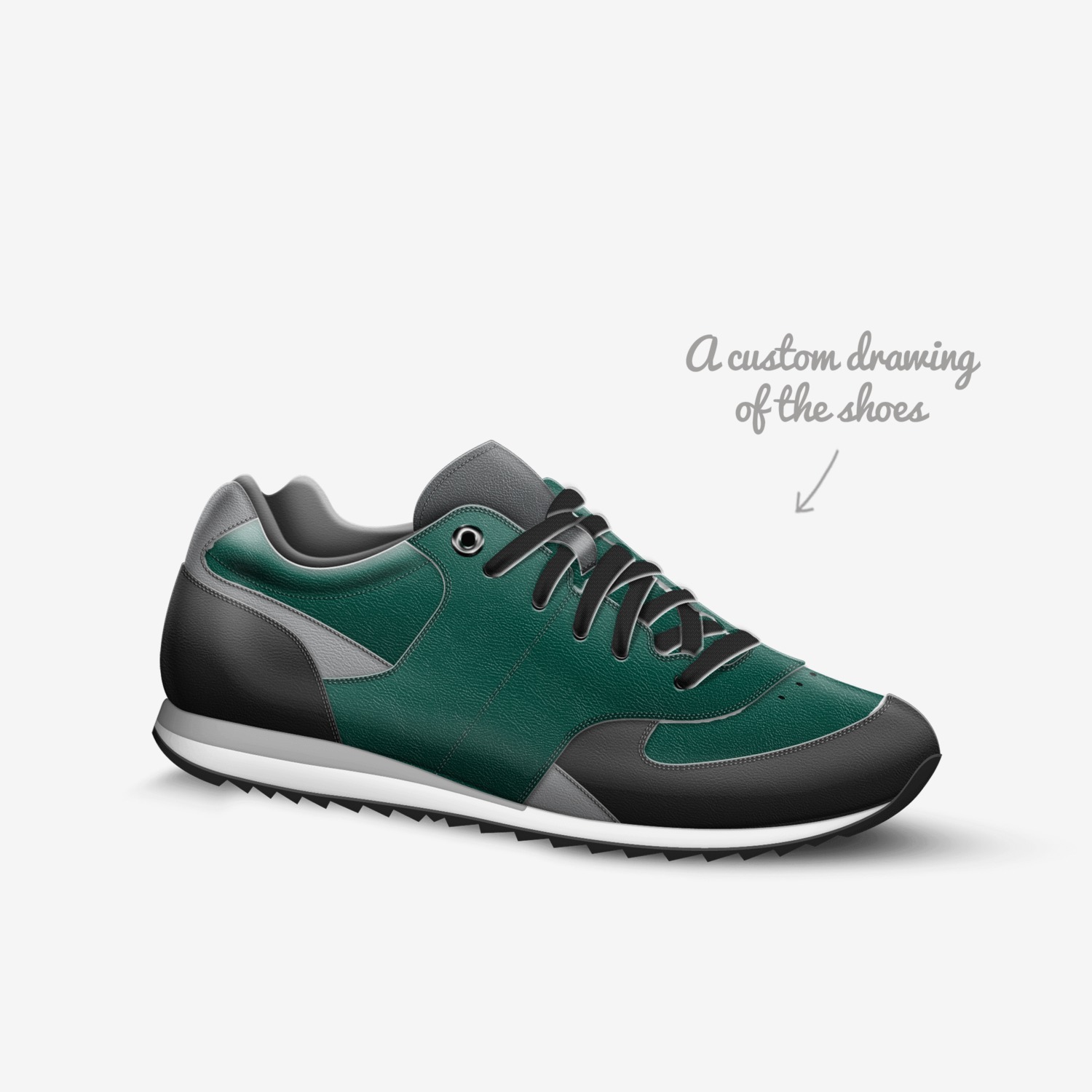 jfg custom made in Italy shoes by Zawn Kostein | Sketch view
