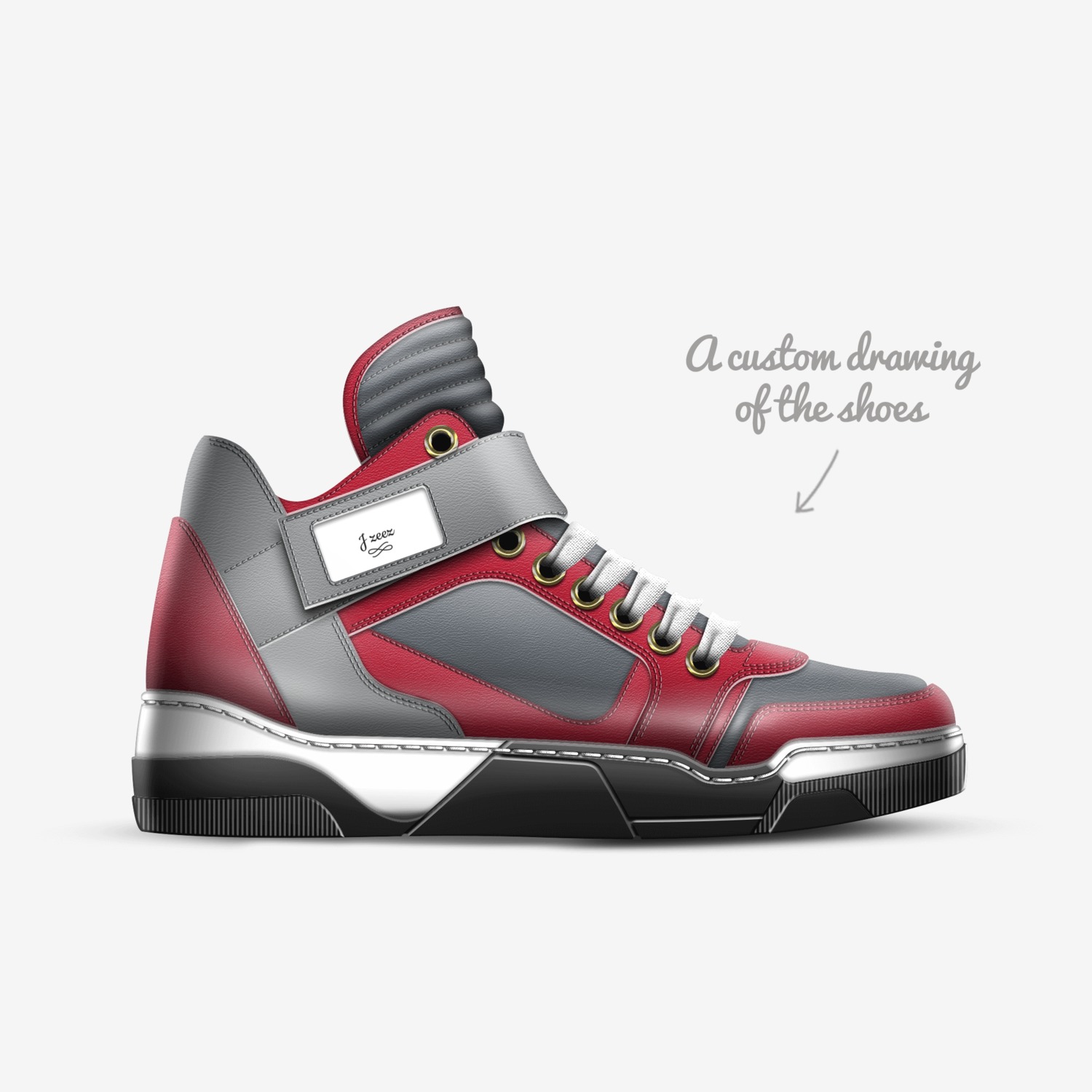 J zeez custom made in Italy shoes by Zeeshan | Sketch view