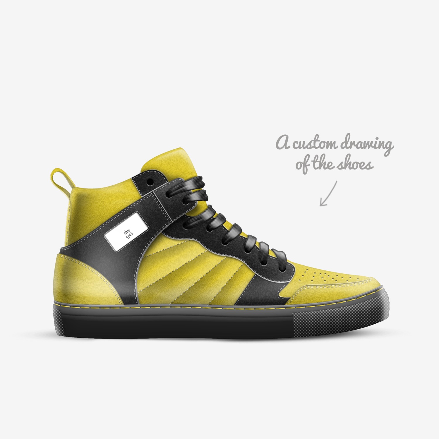 dm custom made in Italy shoes by Destiny Mcdonald | Sketch view