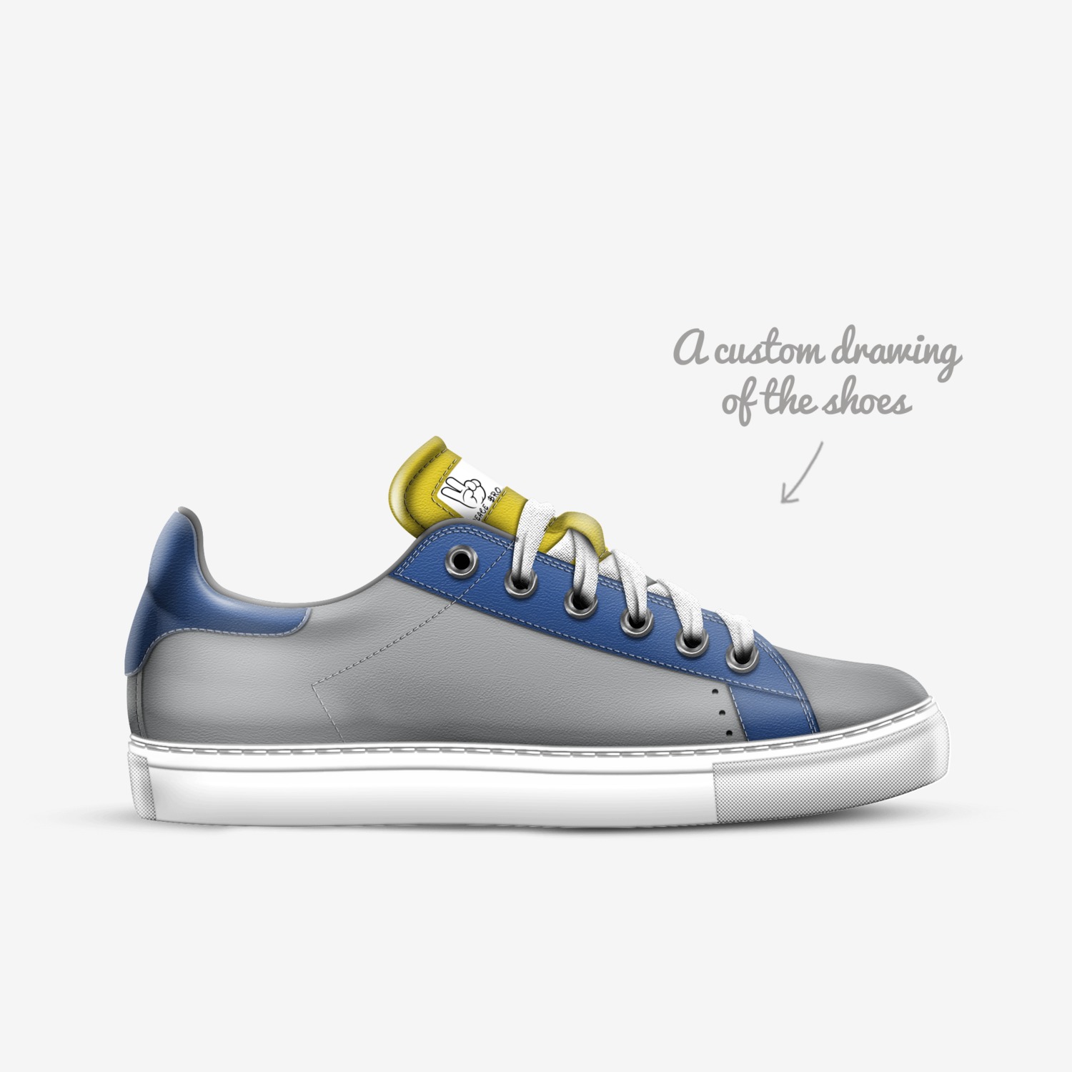 Peace bro custom made in Italy shoes by Stefan Kapetanovic | Sketch view