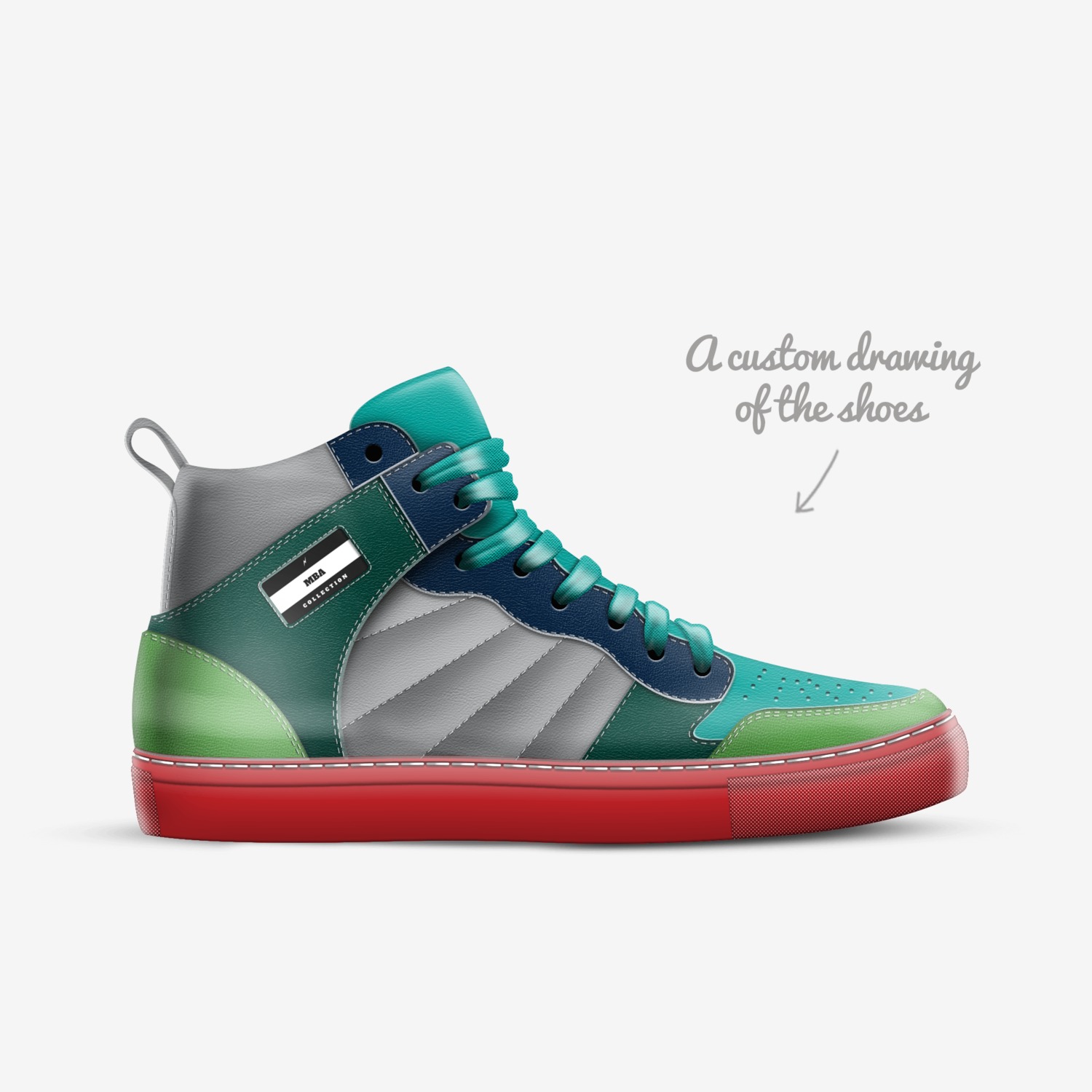 MBA  custom made in Italy shoes by Mohammed | Sketch view