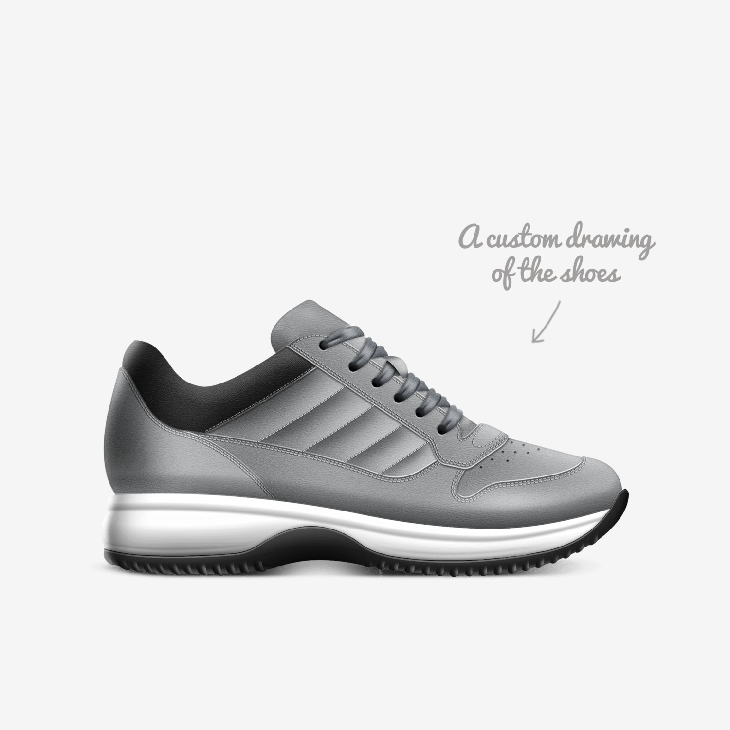 LXR custom made in Italy shoes by Kvn Elvn | Sketch view