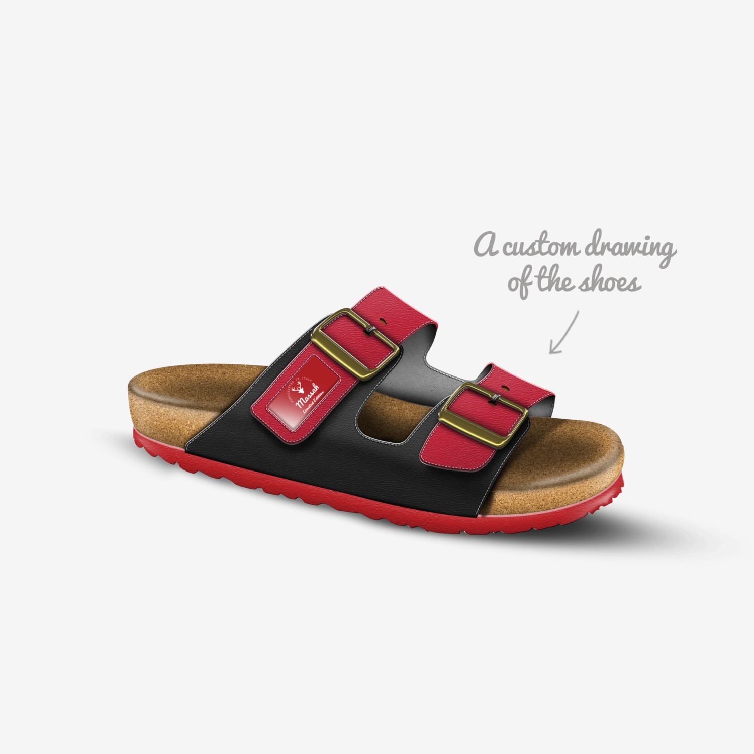 Miaway custom made in Italy shoes by Miaway Moose Myers | Sketch view