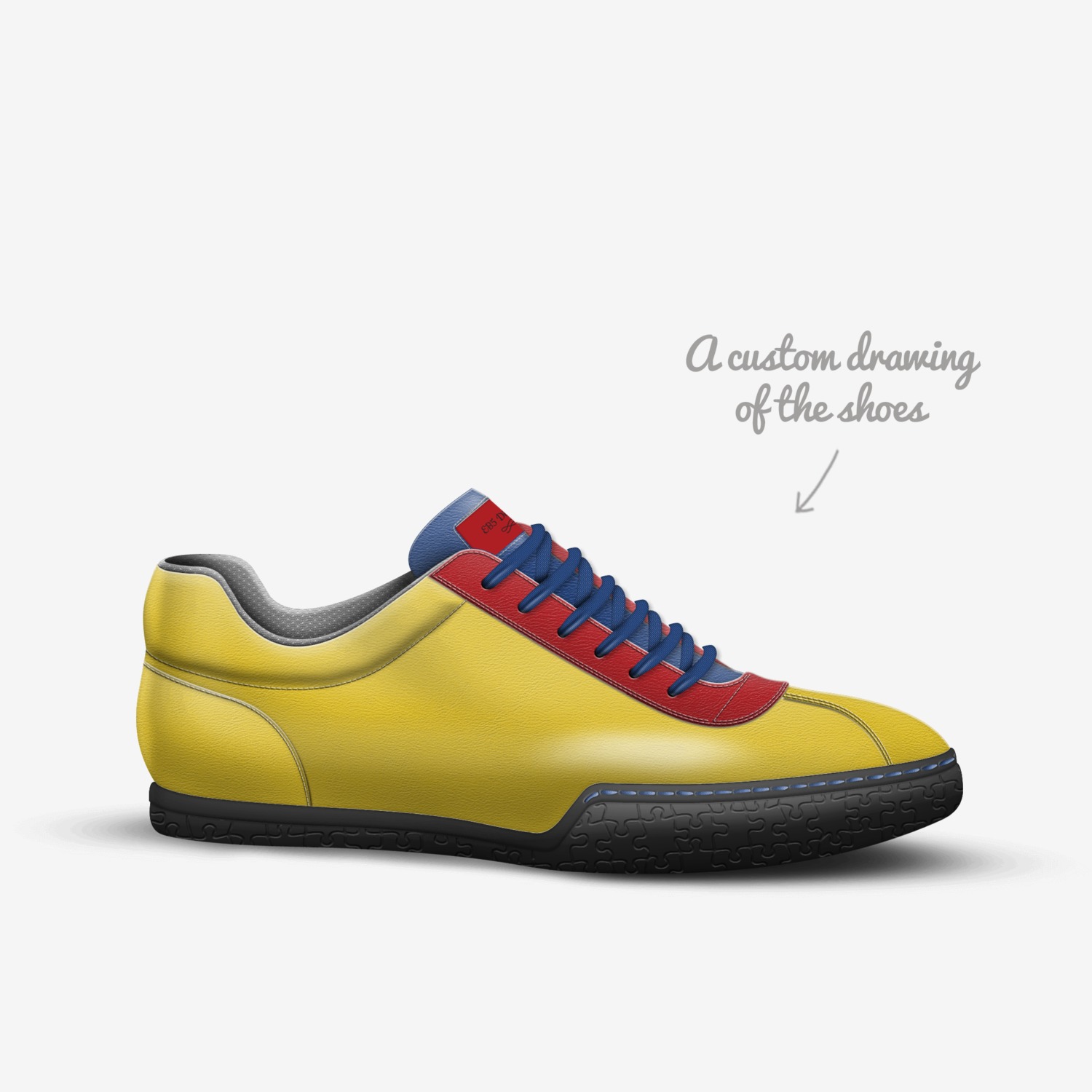 EB custom made in Italy shoes by Eddie Fortson | Sketch view