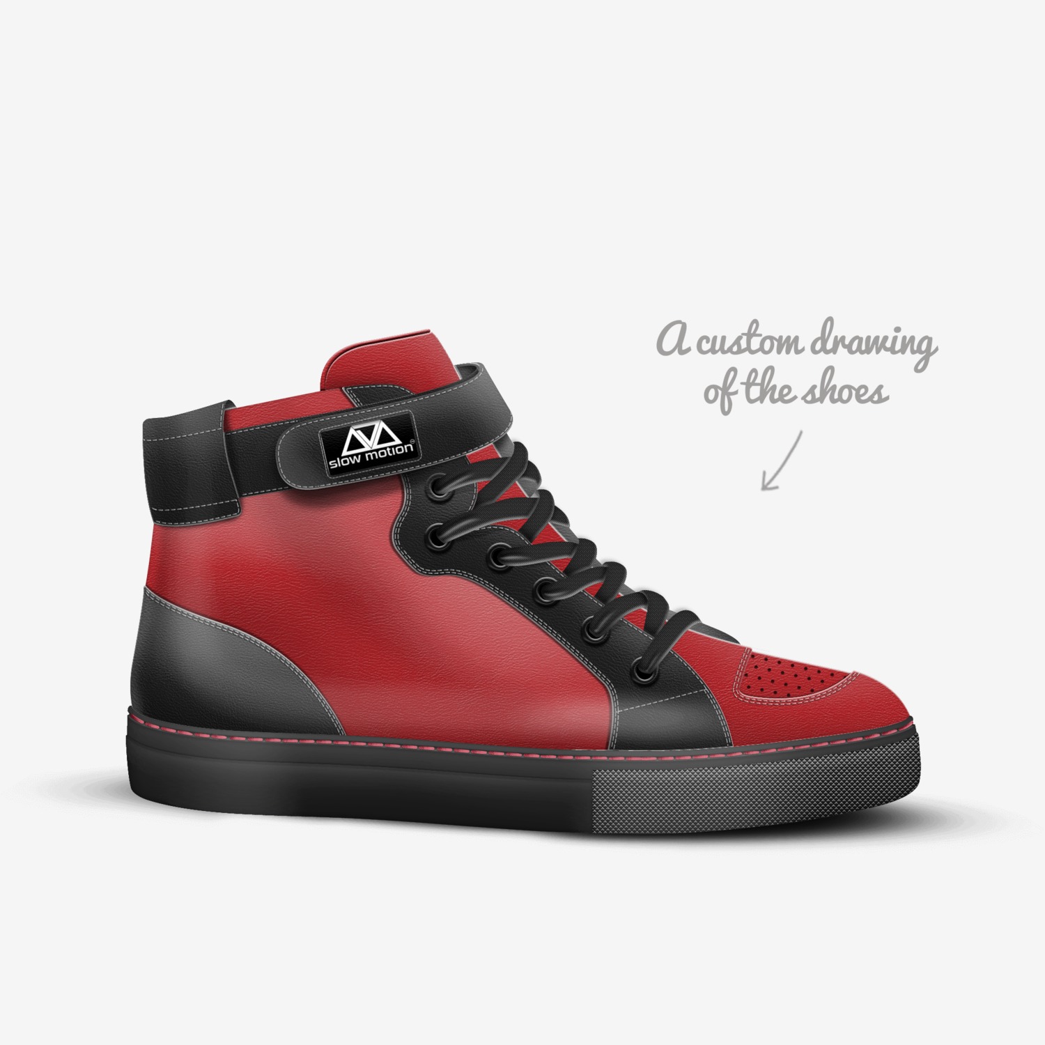 Slow Motion One custom made in Italy shoes by Brent Axford | Sketch view