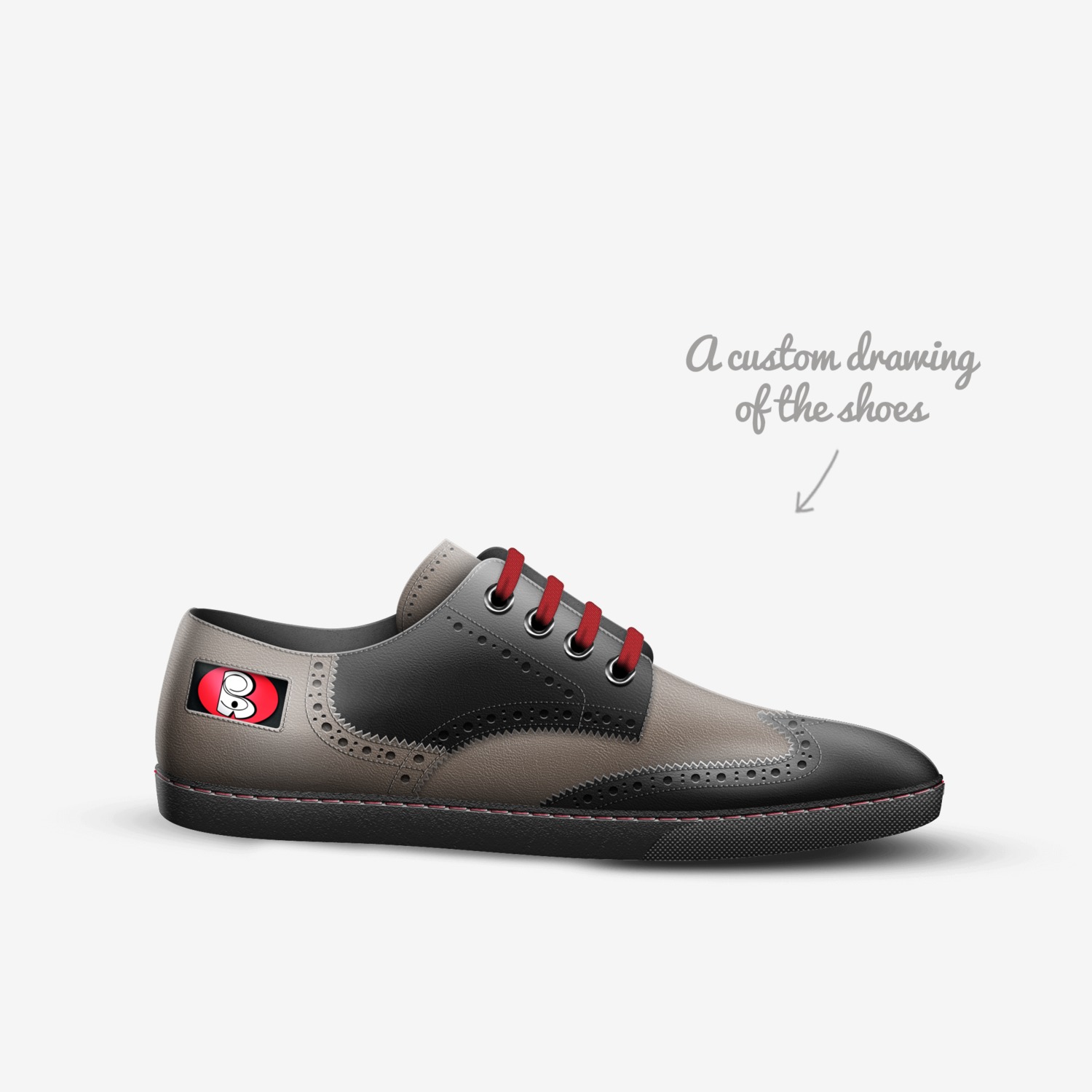 S.O.A.B. Cazzy custom made in Italy shoes by Chris Tyrell | Sketch view