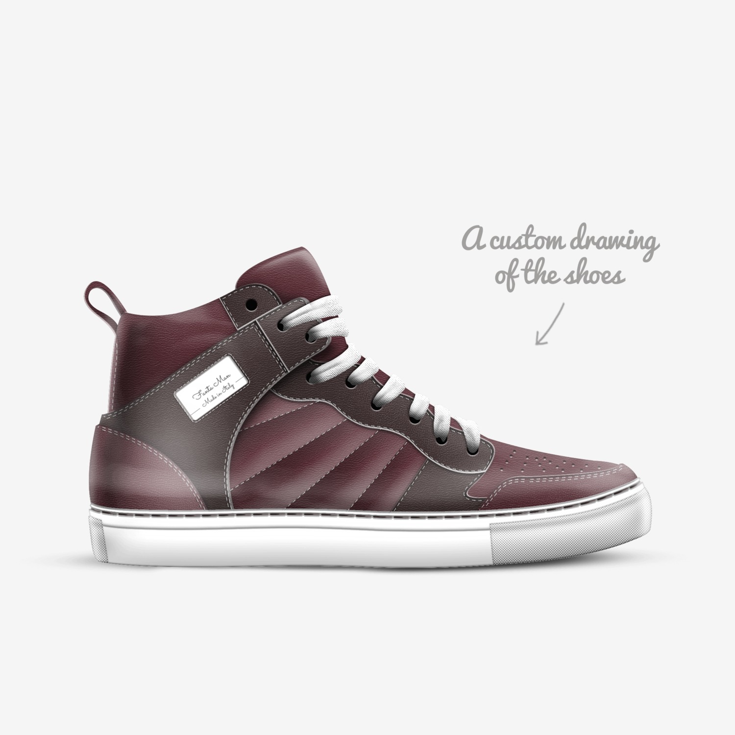 Fanta Man custom made in Italy shoes by London Williams | Sketch view