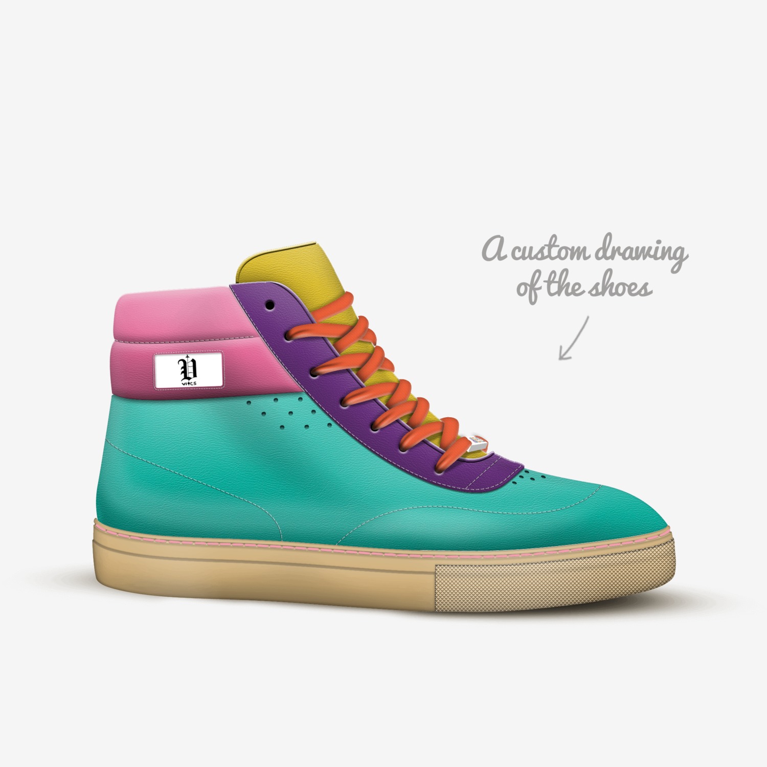 Vics easter custom made in Italy shoes by Brayden Murphy | Sketch view