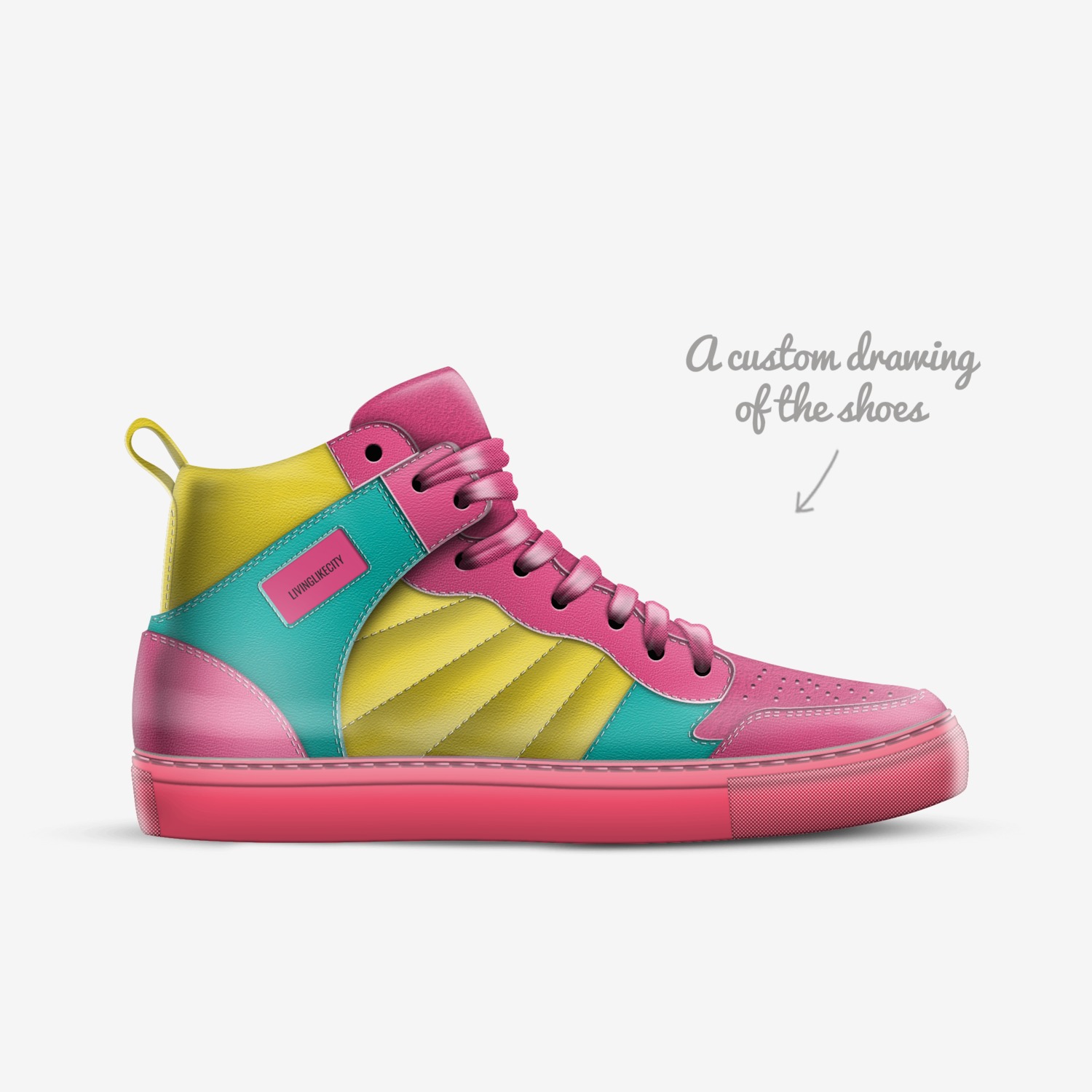 livinglikecity custom made in Italy shoes by Serena Dalzell | Sketch view