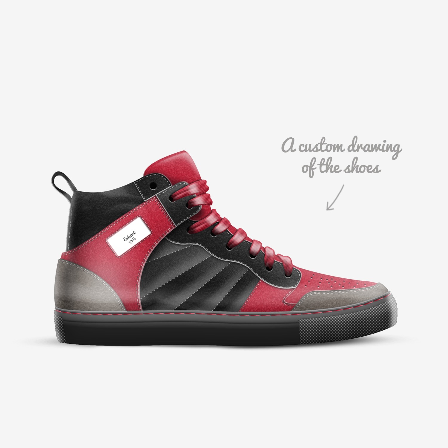 Extract custom made in Italy shoes by Ian Anthony Archer | Sketch view