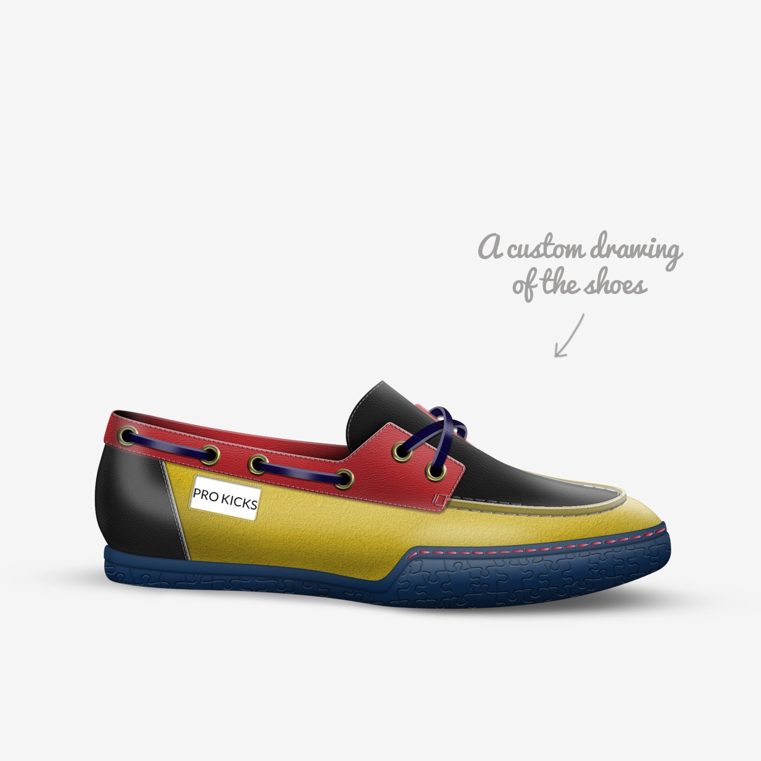 PRO KICKS custom made in Italy shoes by Roxanne Timothy | Sketch view